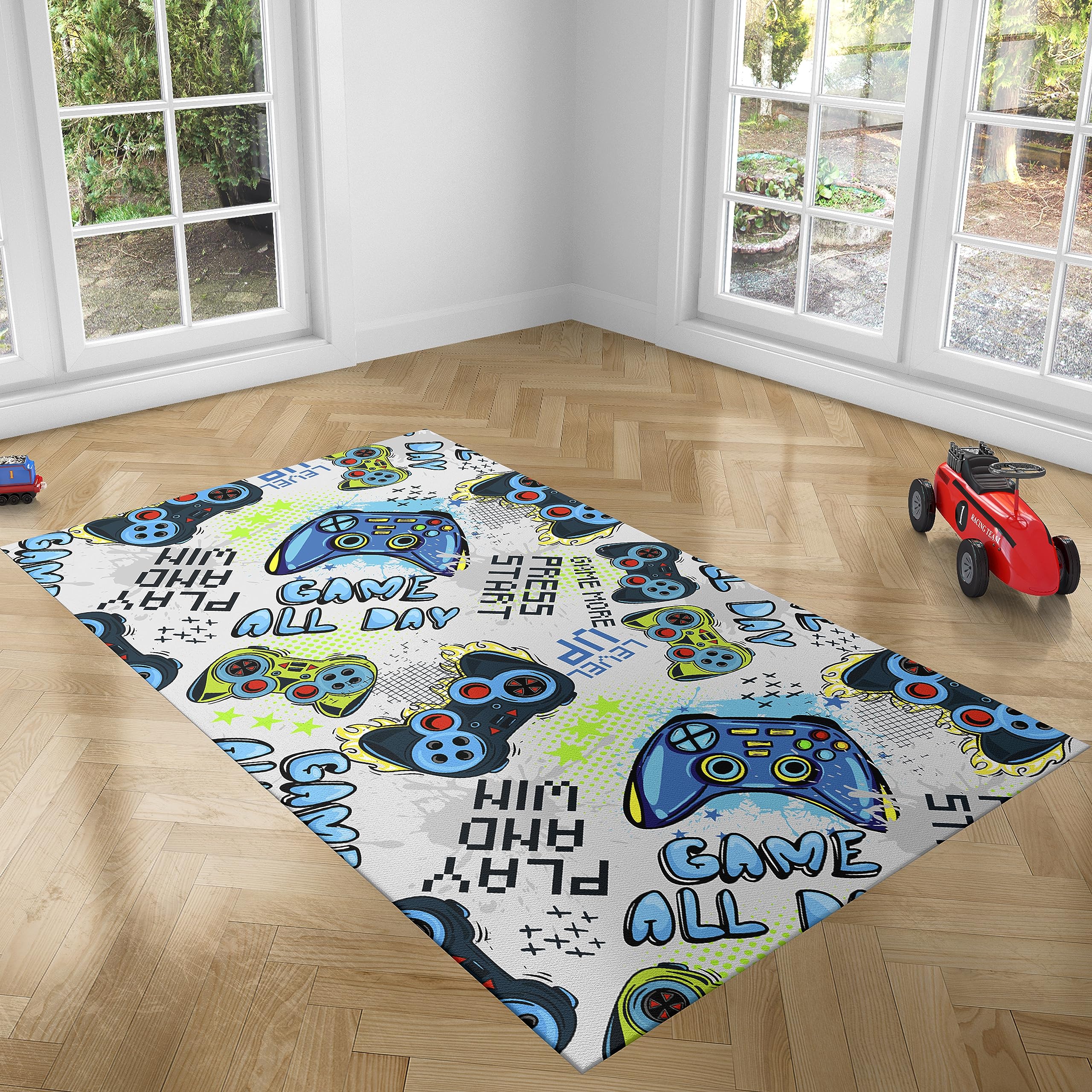 Oedim Alfombra Mando Game All Day, 165x95cm, Alfombra Cocina Vinilo, Alfombra Salón Antideslizante, Suelo vinílico