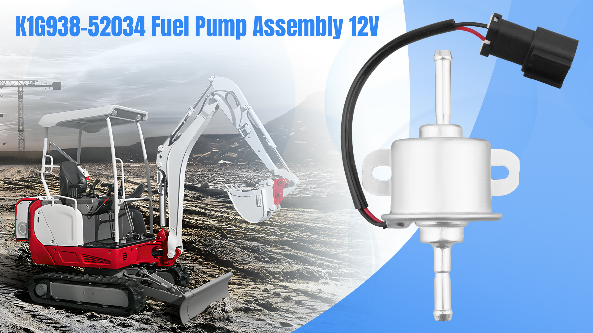 Amazon.com: Fuel Pump Assembly 12V Fit for Takeuchi TL10 TL10V2