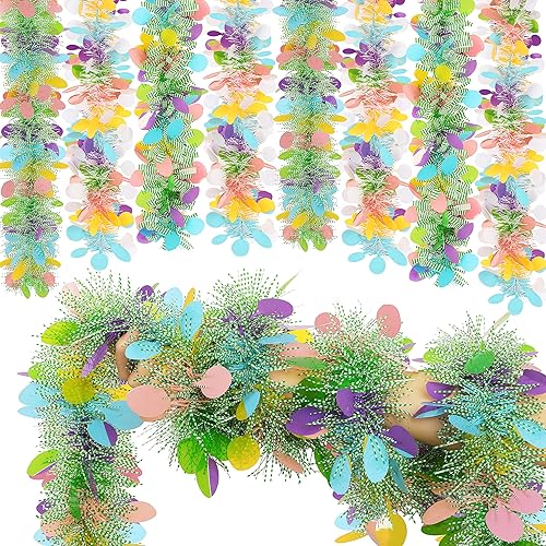 Guirnalda de oropel de 59.04 pies, 9 piezas de decoraciones de Mardi Gras para el hogar, decoración de flecos coloridos para carnaval, suministros