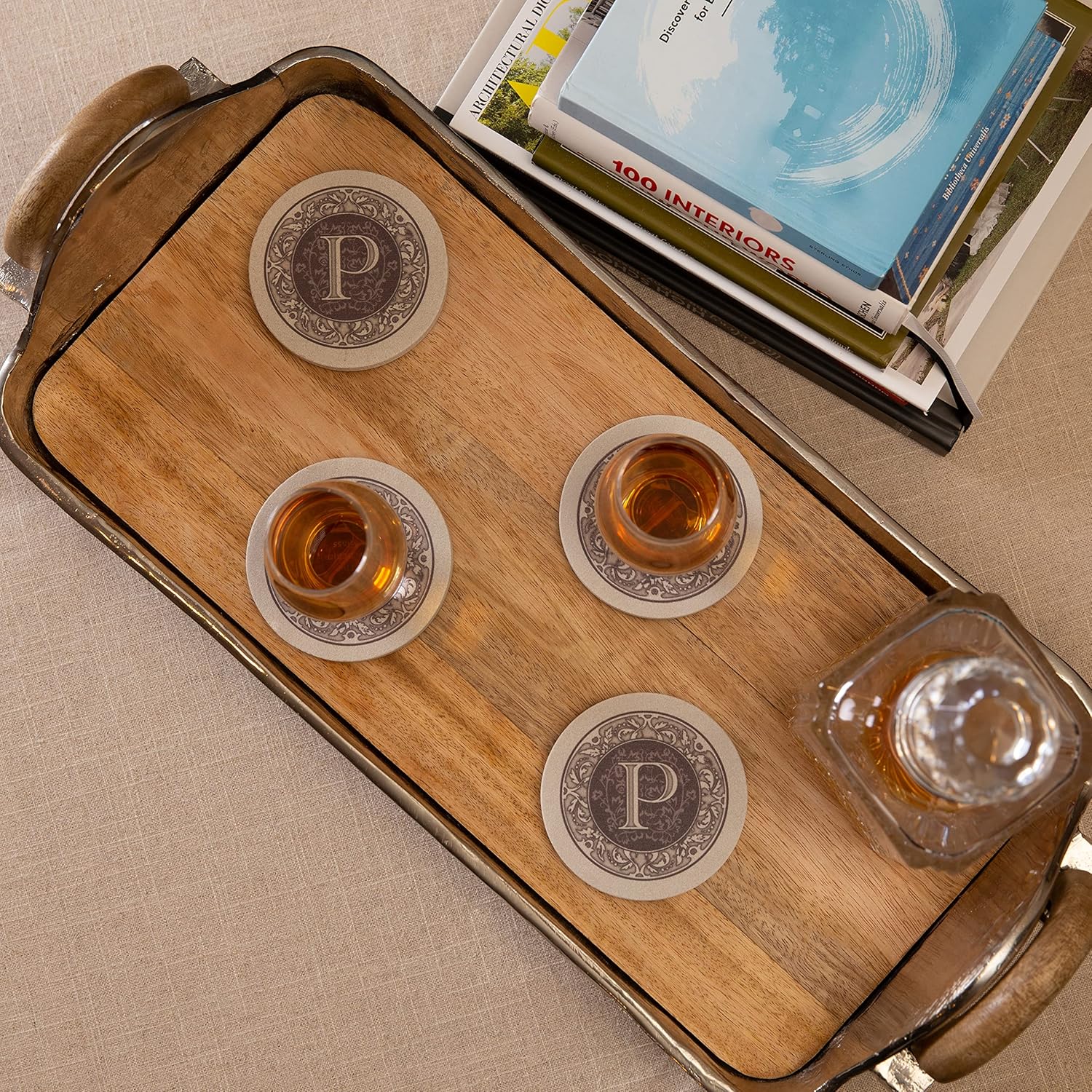 Amаzоn Crаzу 🔥 Dеаlѕ Thirstystone Absorbent Monogram Sandstone Coaster Set, Letter P 🛒 Crаzу Dеаlѕ Thirstystone Absorbent Monogram Sandstone Coaster Set, Letter P