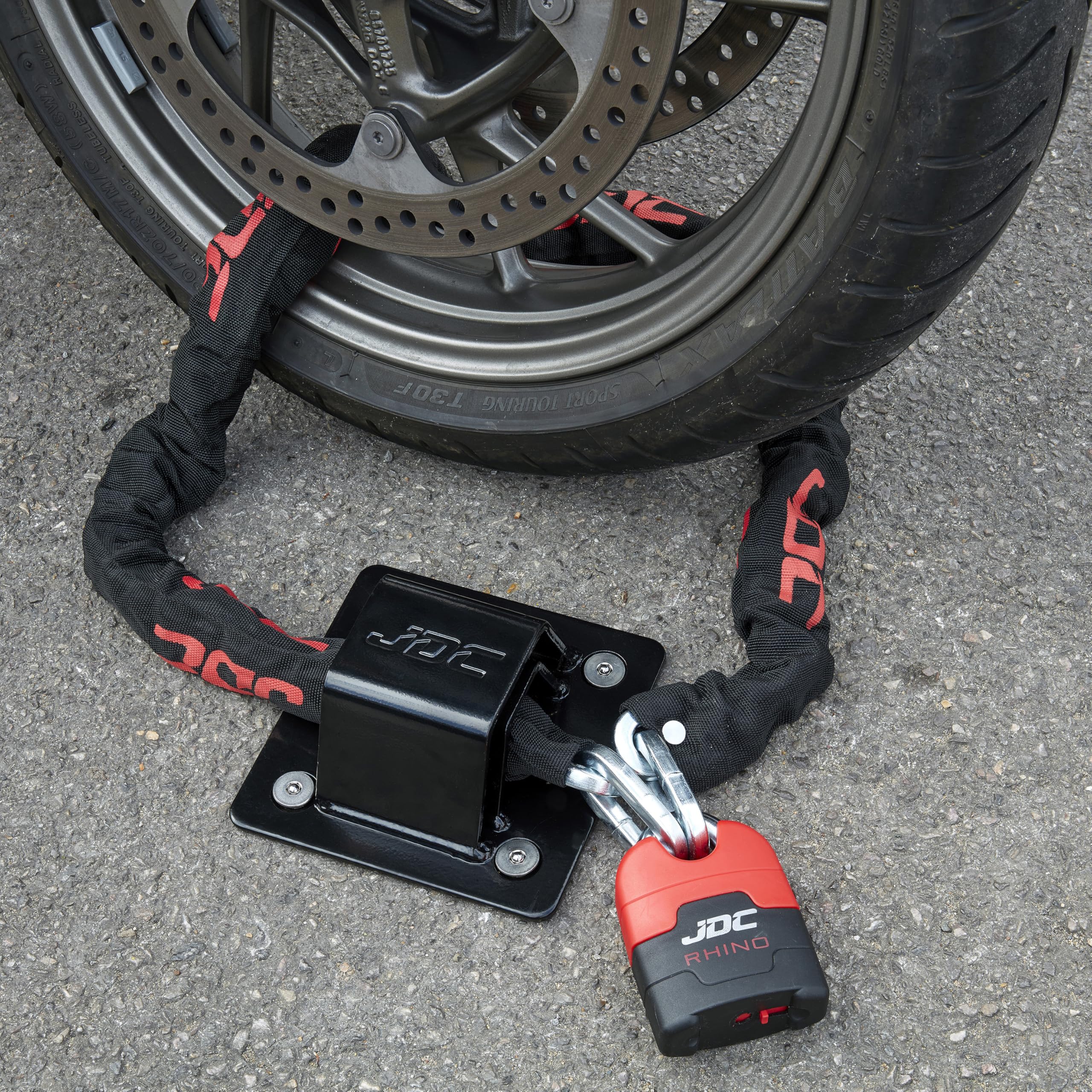 JDC Dispositivo Di Ancoraggio Moto In Acciaio Temprato - Sphere Pro - Nero
