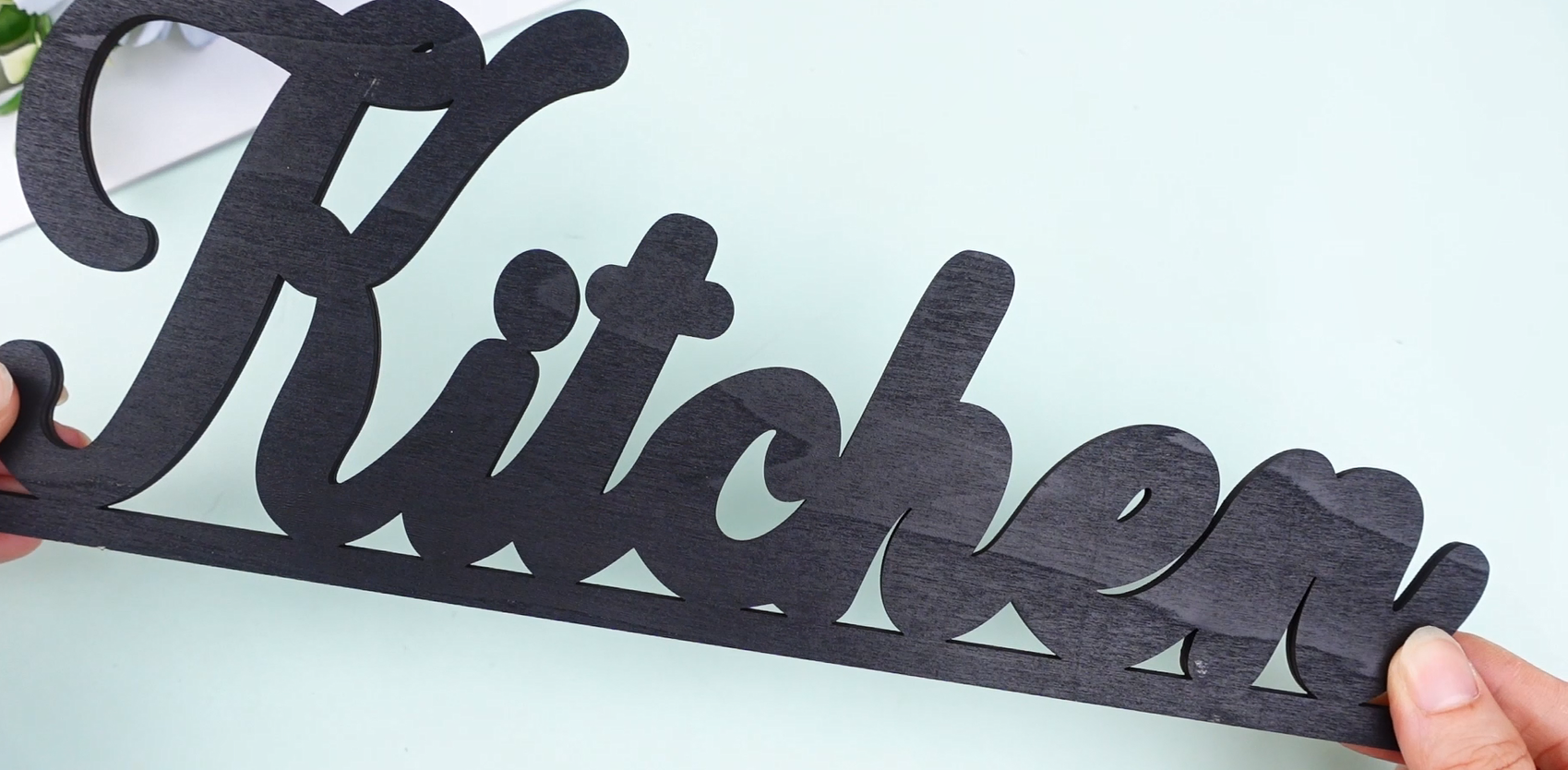 Amazon.com: Jetec 2 Pieces Wooden Kitchen Signs Eat and Kitchen