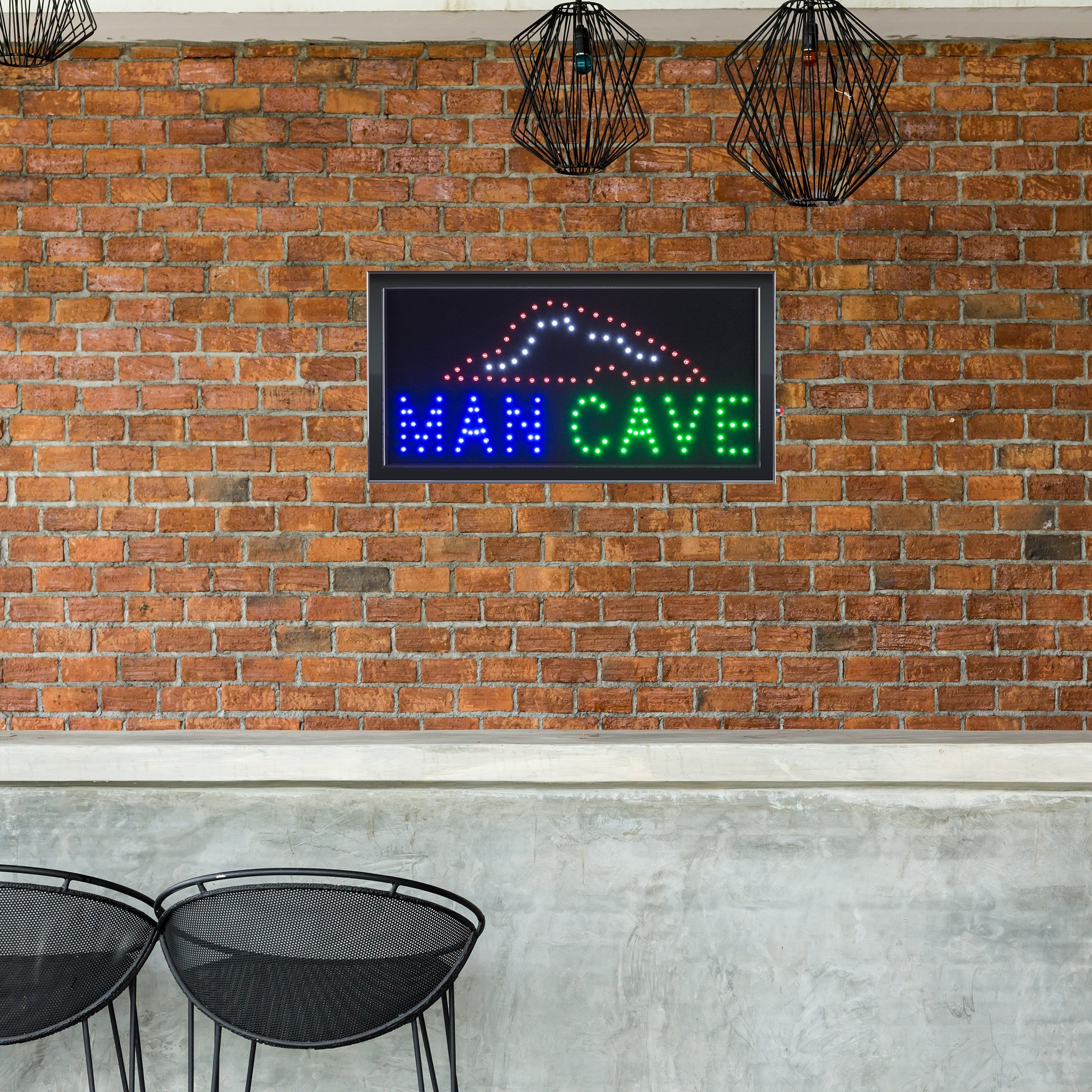 Led Sign Man Snapklik.com : Man Cave LED Sign- Lighted Neon Electric Display Sign