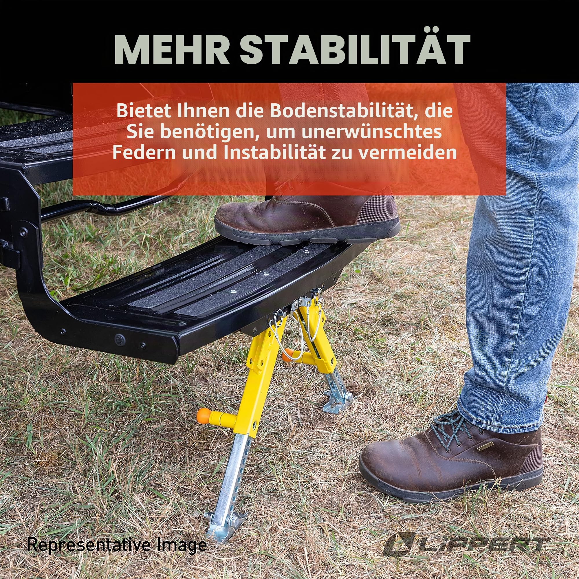 Lippert Solid Stance Stabilisierungskit für Wohnmobil-Treppen – für Fünftwheel, Reiseanhänger und Wohnmobile