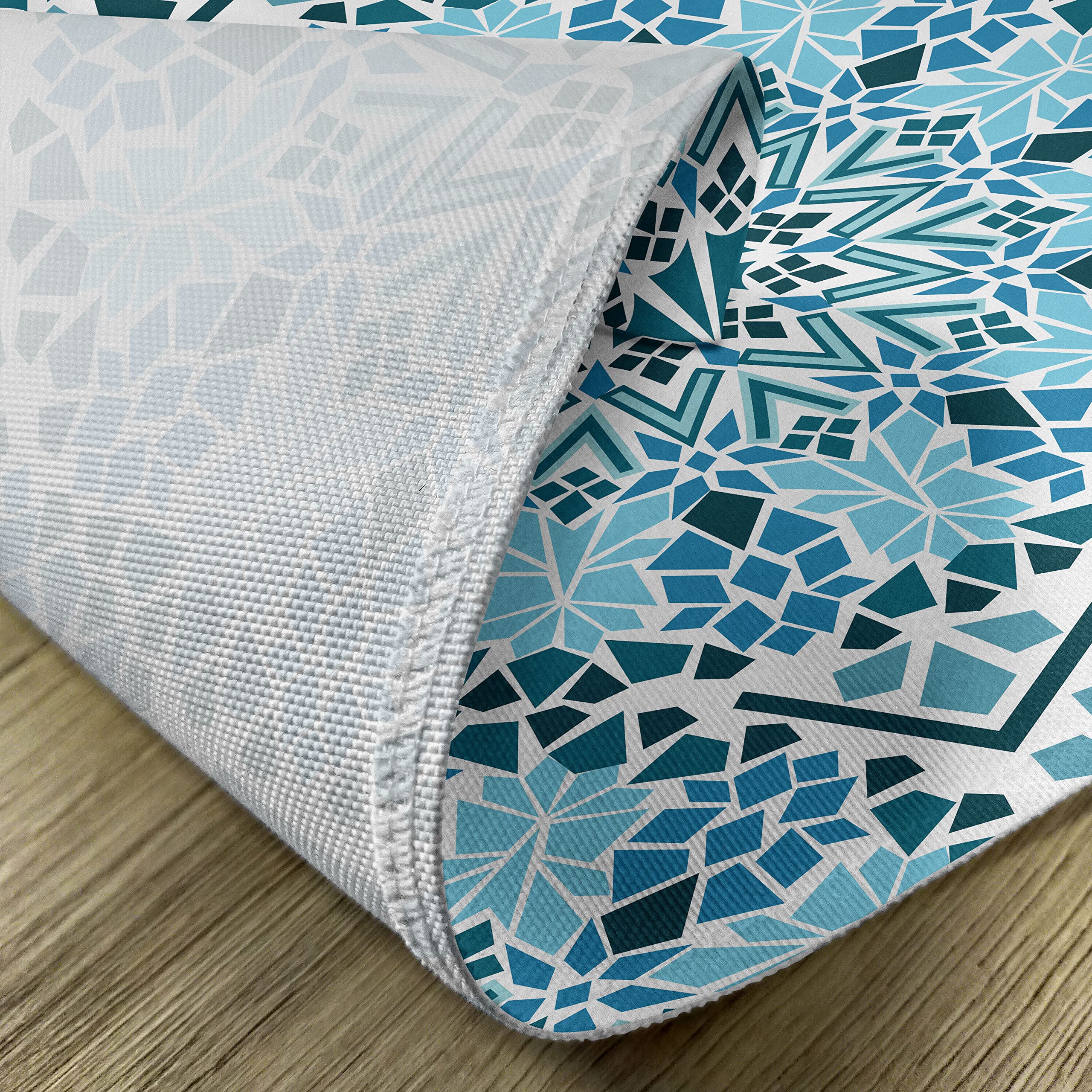 Tovagliette Americane ABAKUHAUS Set 4 – Mosaico Geometrico Marocchino, Tessuto Poliestere Lavabile, 45x30 Cm, Multicolore