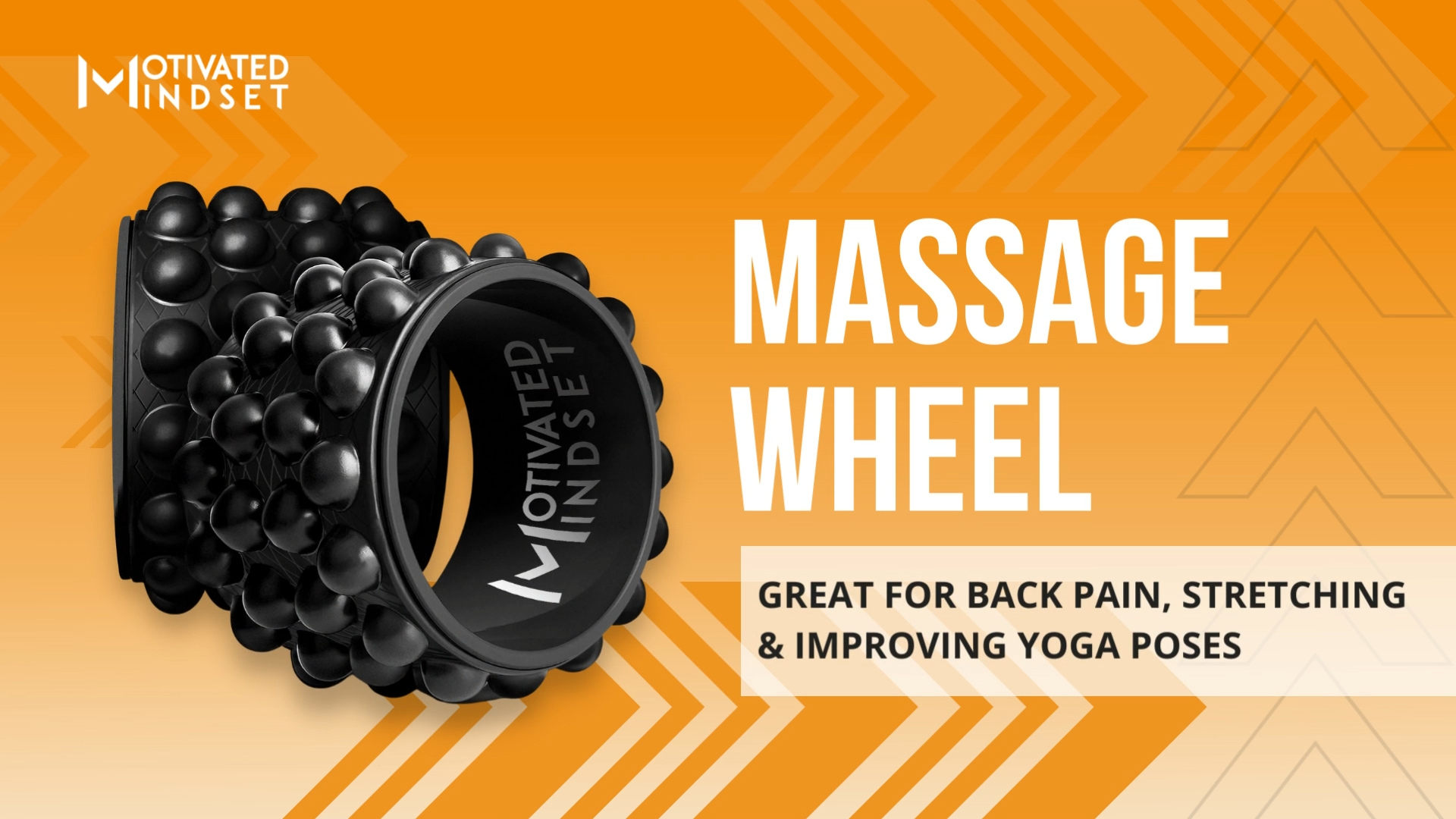 Motivated Mindset Massage Wheel - 11x7 Inch Yoga Wheel For Back Pain & Myofascial Release