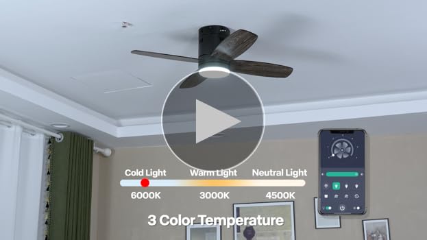 hoshi⭐︎ Ohniyou Ceiling Fan with Lights - 38'' Small Flush Mount