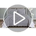 MarCielo 3-Piece 100% Cotton Oversized Bedspread Lightweight Quilt Coverlet Embroidery Farmhouse Bedding Set (TC Colorful White, Oversized King (118"x106"))