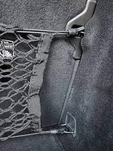Miniatura 9 de Red de carga de malla elástica para maletero de automóvil estilo asiento trasero para Volvo XC60 2017-2023, organizador y almacenamiento de maletero