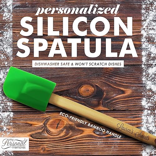 Miniatura 2 de My Personal Memories Espátula de silicona personalizada personalizada - Grabado Cocinar Hornear Panadero Cocinar Cocina Ideas de Regalo (Verde)