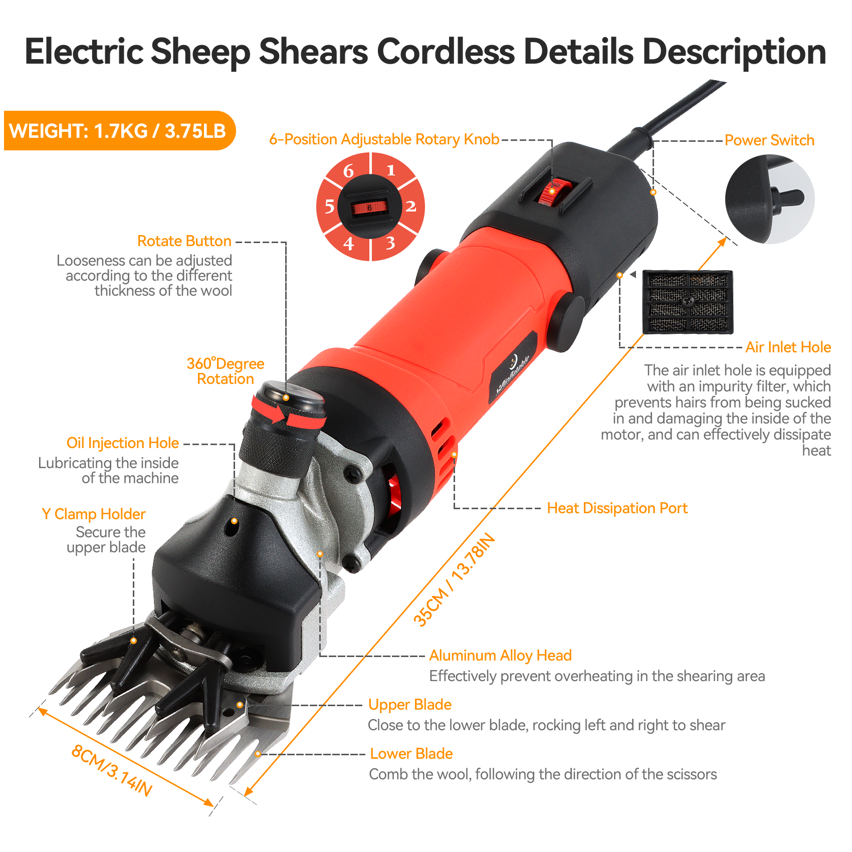 Amazon.com: Cordless Electric Professional Sheep Shears