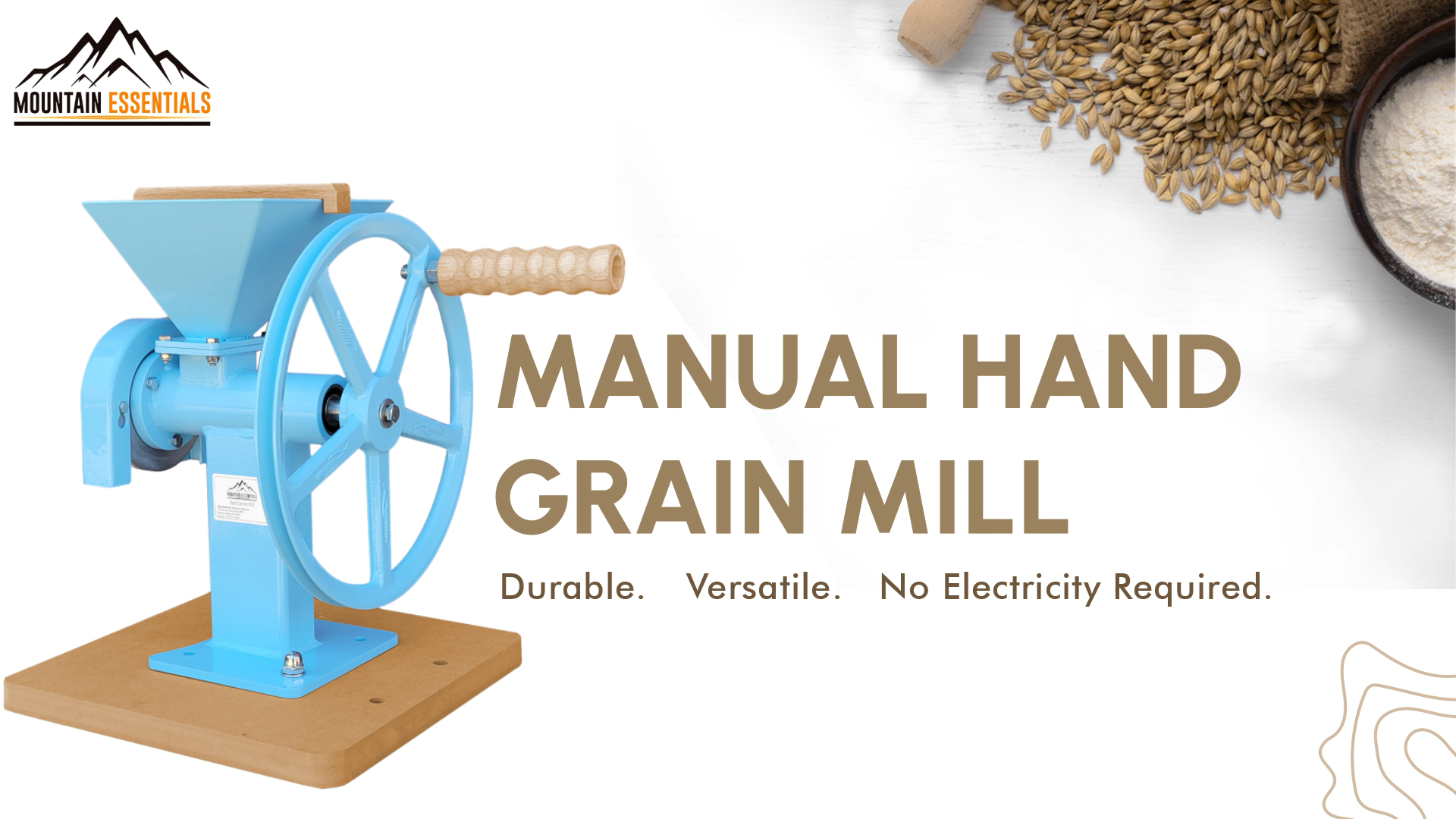 Amazon.com: 手動手動穀物研磨機藍色| 重型手動食物研磨機適用於小麥