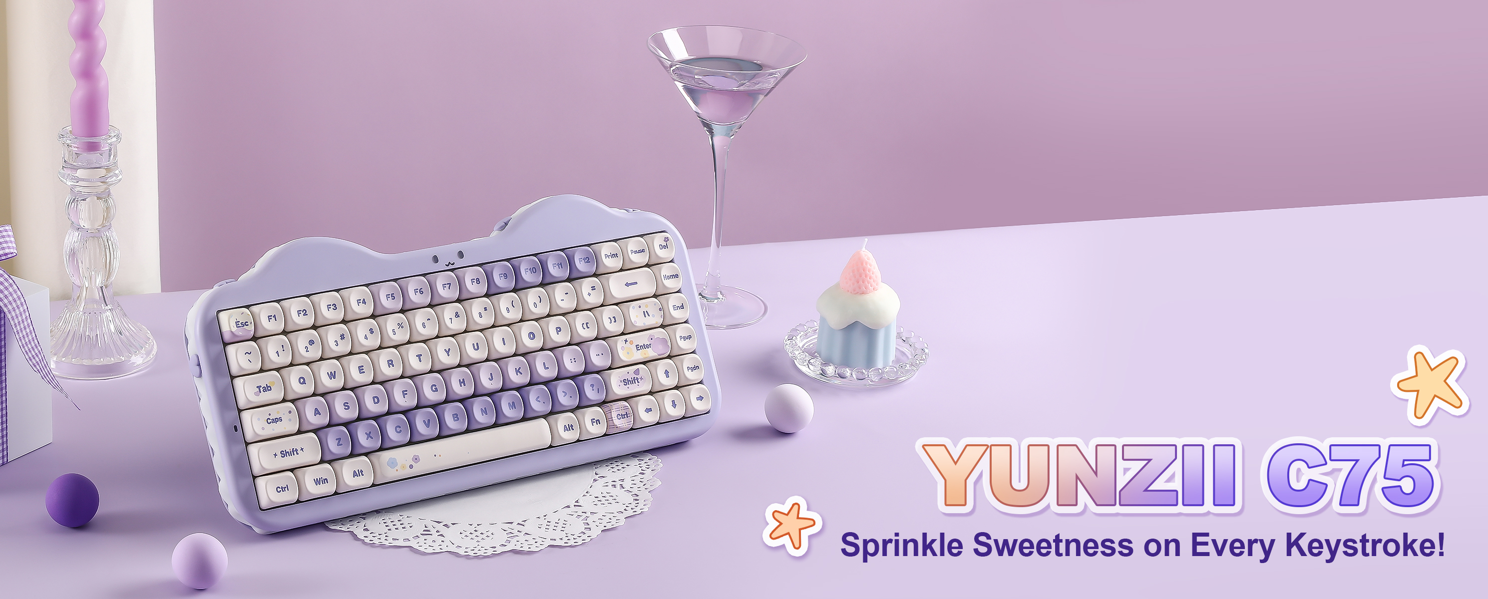 Amazon.com: YUNZII C75 Wireless Mechanical Keyboard,75% Layout