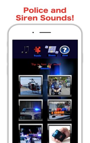 Jogos de polícia para crianças grátis: carro de polícia, jogo de polícia, sons de sirene, quebra-cab