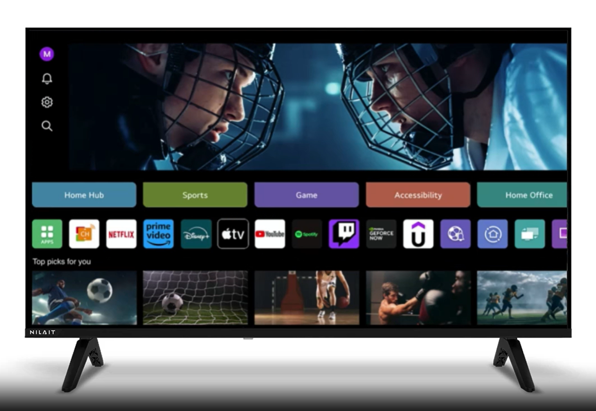 Nilait TV LED 40" UHD 4K Smart Con WebOS – HDR10, HLG, MEMC, ALLM, Dolby Audio, HDMI 2.1 - 4