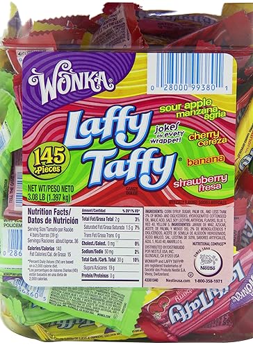 Miniatura 12 de Laffy Taffy Tarro de caramelo surtido, 145 unidades (paquete de 1)