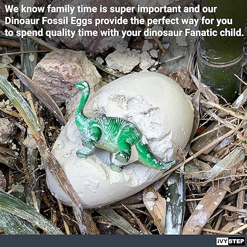 Miniatura 6 de Kit de excavación de fósiles de dinosaurios, kit de explorador para niños con herramientas de excavación de huevos, huevos de dinosaurio de juguete,