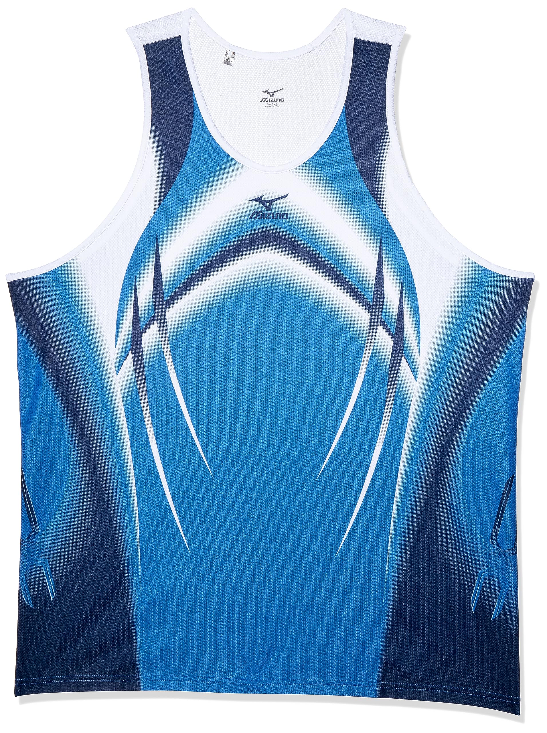 Mizuno67HM75072 Tokyo Singlet for Men, Large, Snorkel Blue/Navy