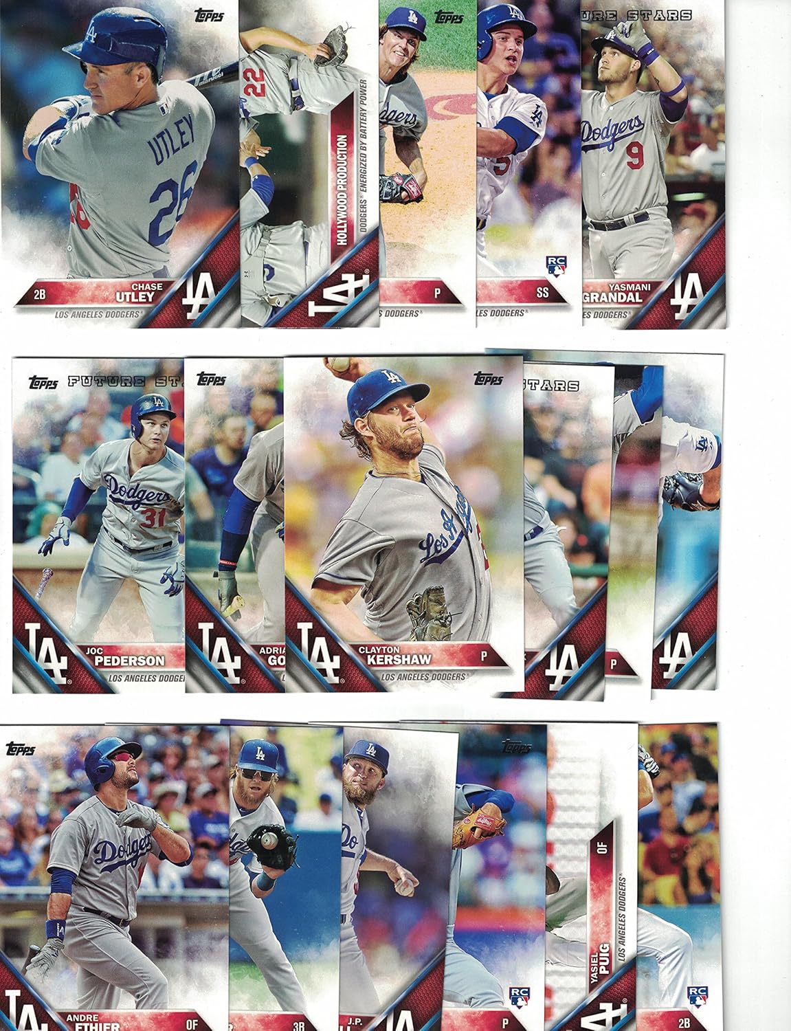 Los Angeles Dodgers/Complete 2016 Topps Series 1 & 2 Baseball Team Set.