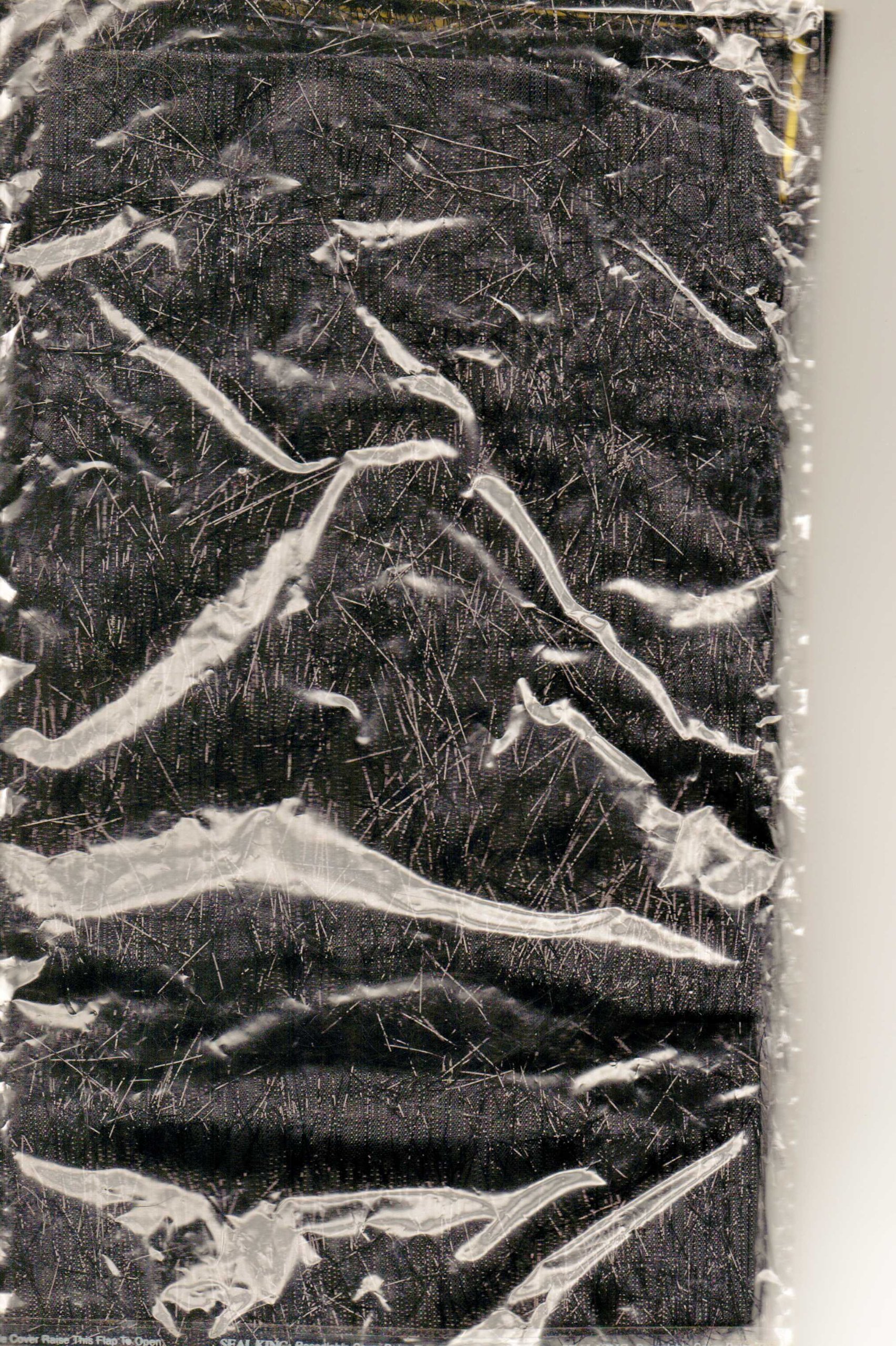 Bag-It 6" x 10" Fringed Cloth Gift Bag Black