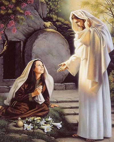 Cuadro Autom Catholic print - MARÍA MAGDALENE Y JESÚS - 8 "x 10" listo para ser enmarcado