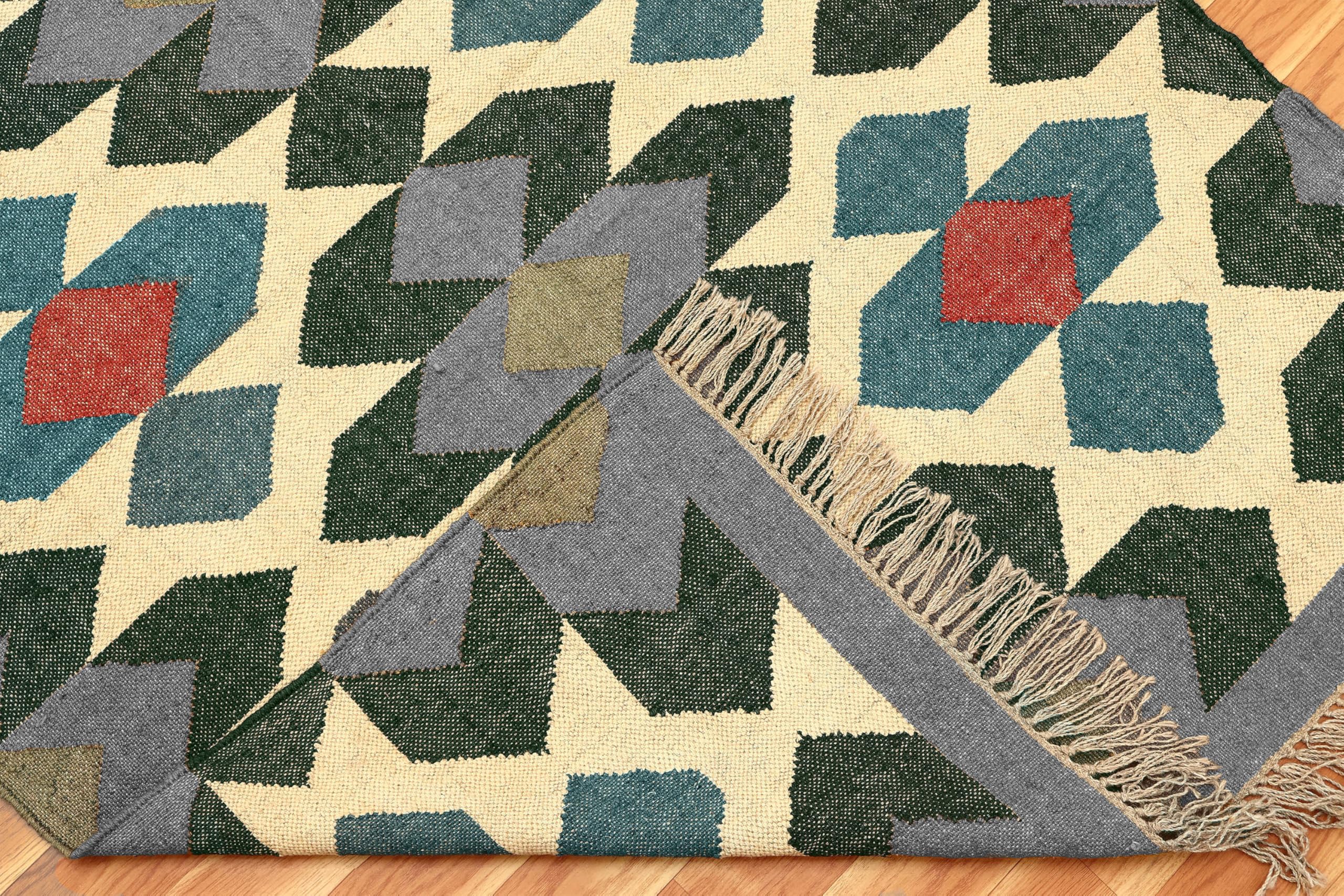 Tappeto Kilim da 6,3 x 15,2 cm, ecologico, tessuto a mano, in juta, ideale per interni ed esterni, perfetto per cucina, ingresso, corridoio e scale