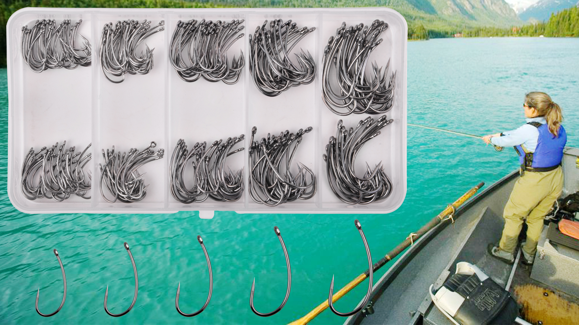 barred hooks set fishing Amazon.com : Barbless Fishing Hooks Kit, 250pcs Carp Hooks Small Sizes  Barbless Trout Hooks Circle Curved Shank Fly Tying Hooks Circle Hooks for  Hair Rig Carp Fishing Tackle Saltwater Freshwater : Sports