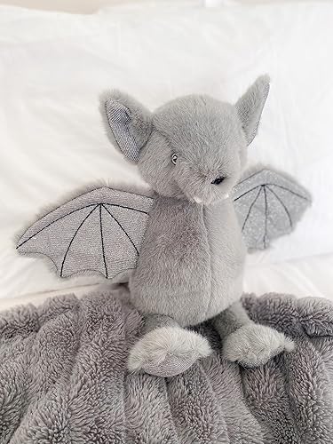 Miniatura 2 de MON AMI Peluche de murciélago de Bellamy gris, 15 x 14 pulgadas, regalo gótico, regalo para niños de todas las edades