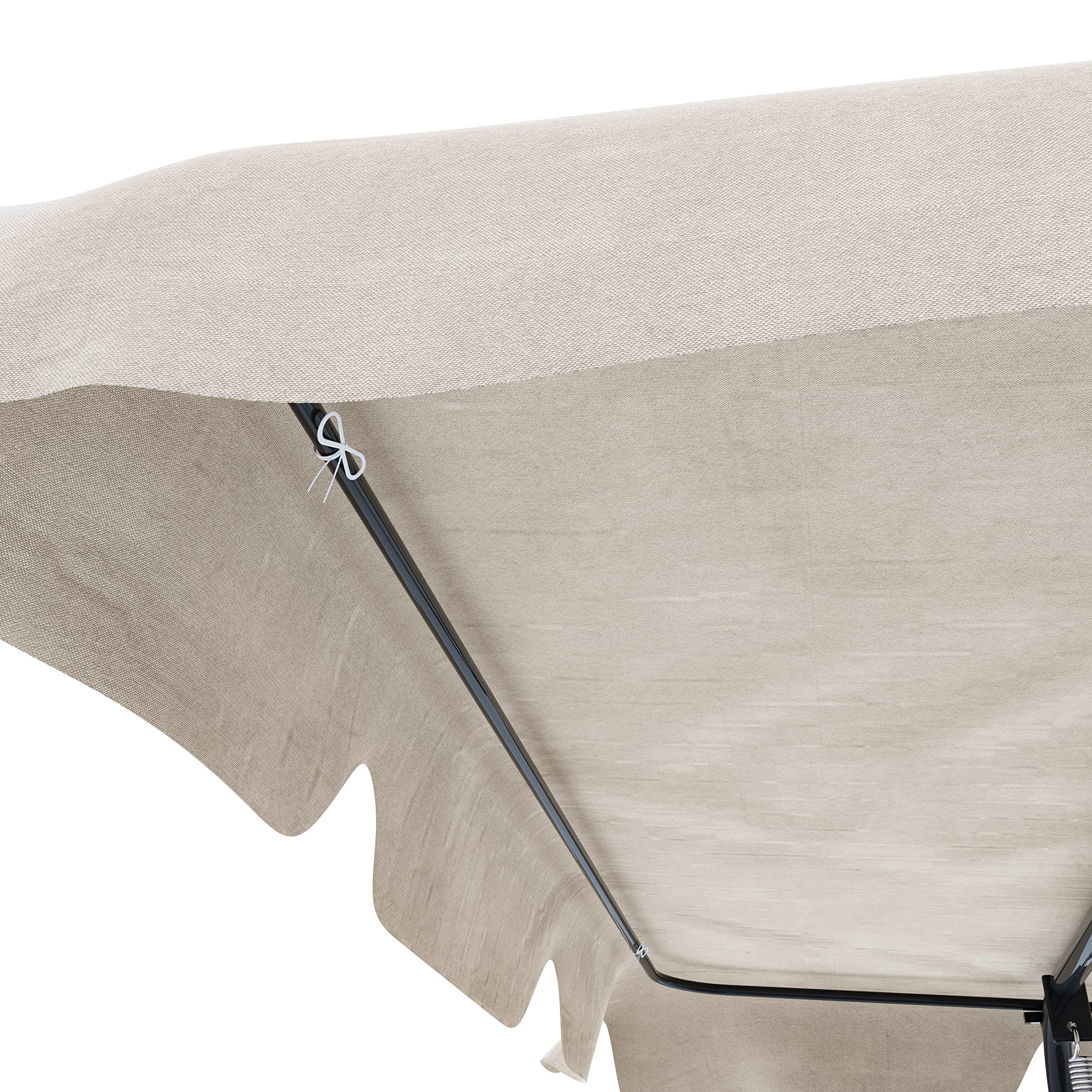 Balancelle 3 Places avec Toit Ajustable, Coussins Rembourrés, Structure Robuste en Acier Verni pour Extérieur, Jardin, Balcon, Terrasse, Piscine 170 x 110 x 153 cm (Beige)