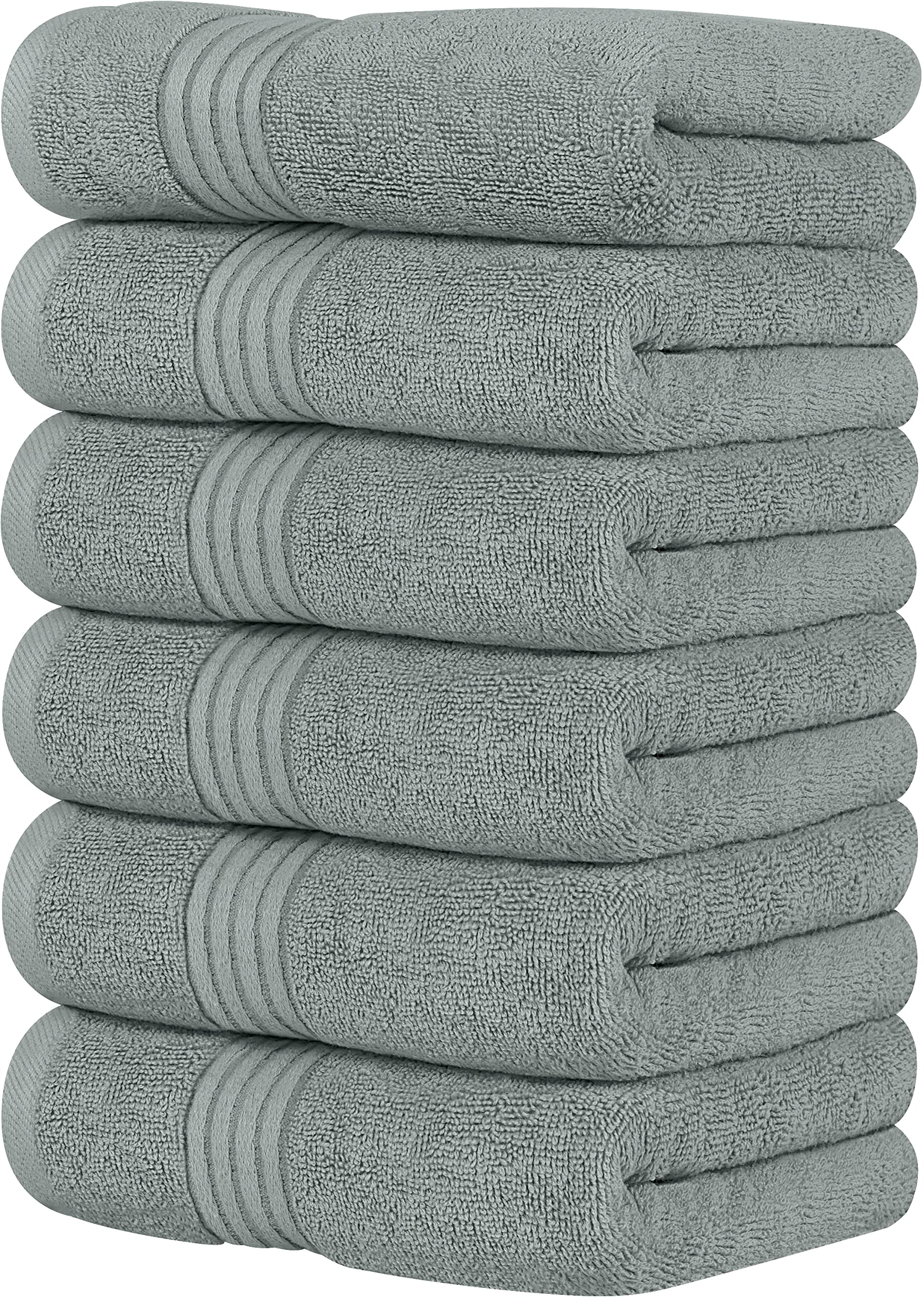 Utopia Towels 6 Piece Premium Hand Towels Set, 16 by 28 inches, 100% Ring Spun Cotton, Lightweight and Highly Absorbent Towels for Bathroom, Travel, Camp, Hotel, and Spa, Cool GreyOEKO-TEX STANDARD 100