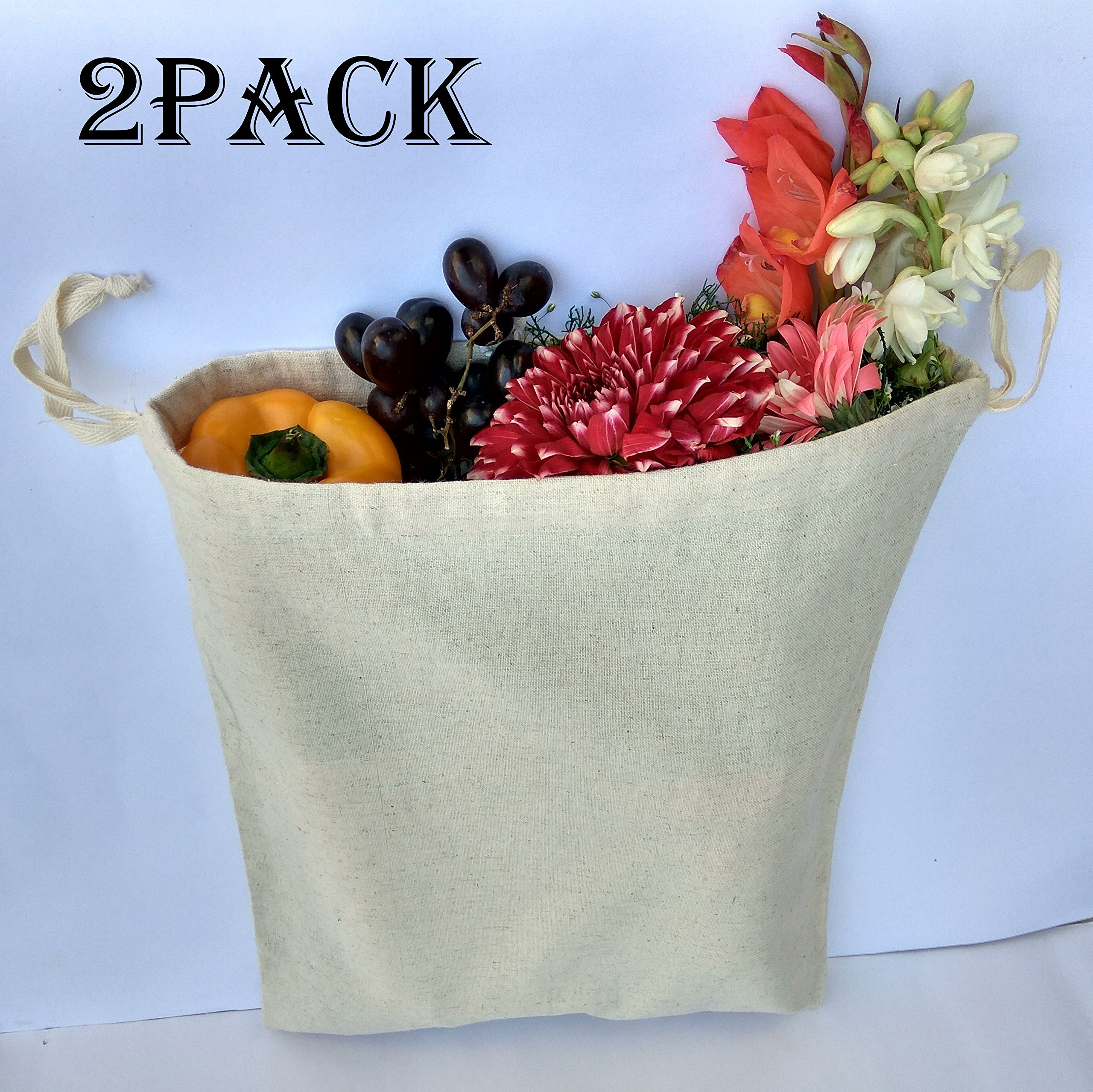 Bread bags, Bread Storage Bags for homemade bread, Set of 2,Large 13.5