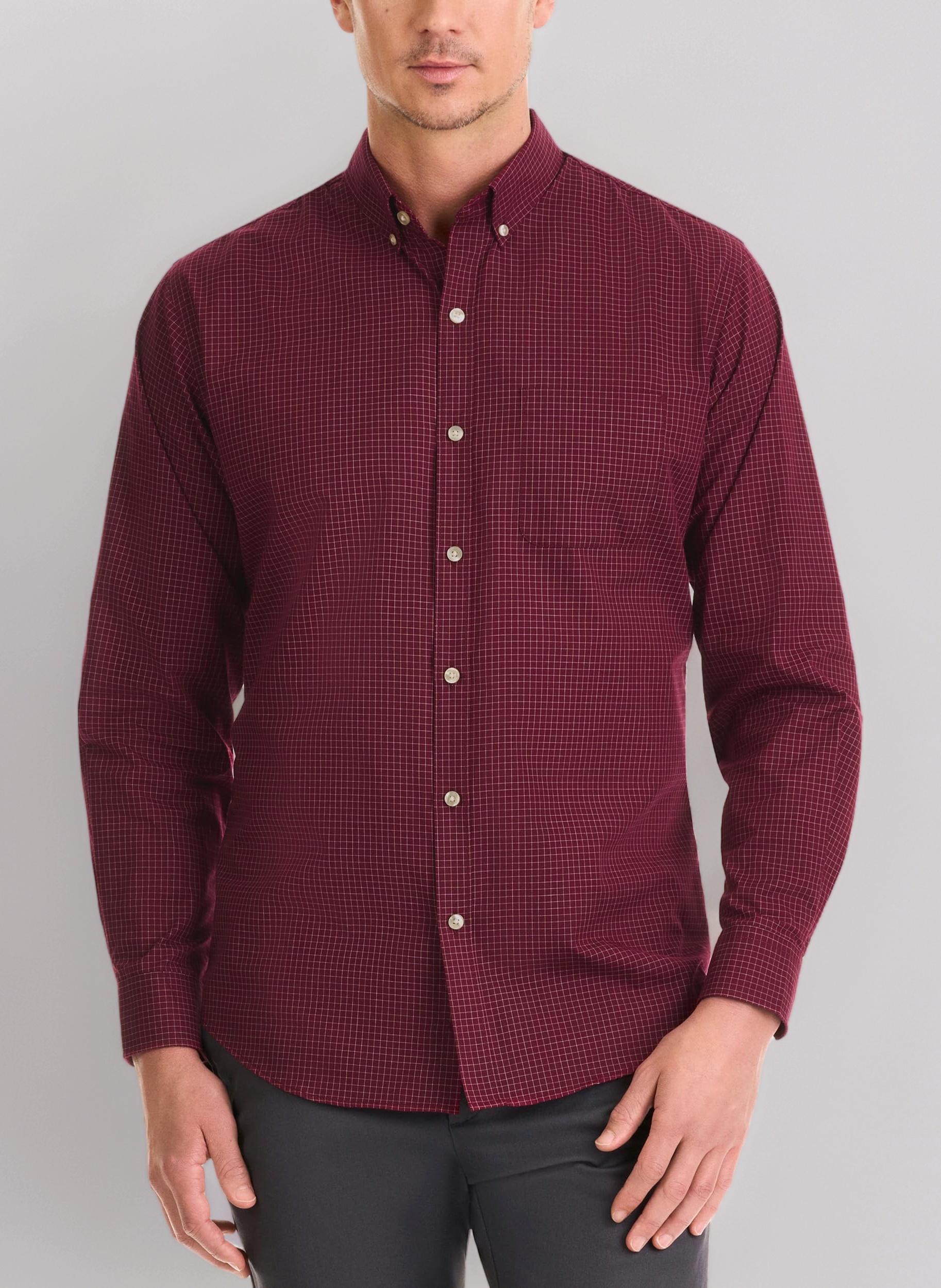 Men's Wrinkle Free Long Sleeve Button Down Shirt Button Down Shirt