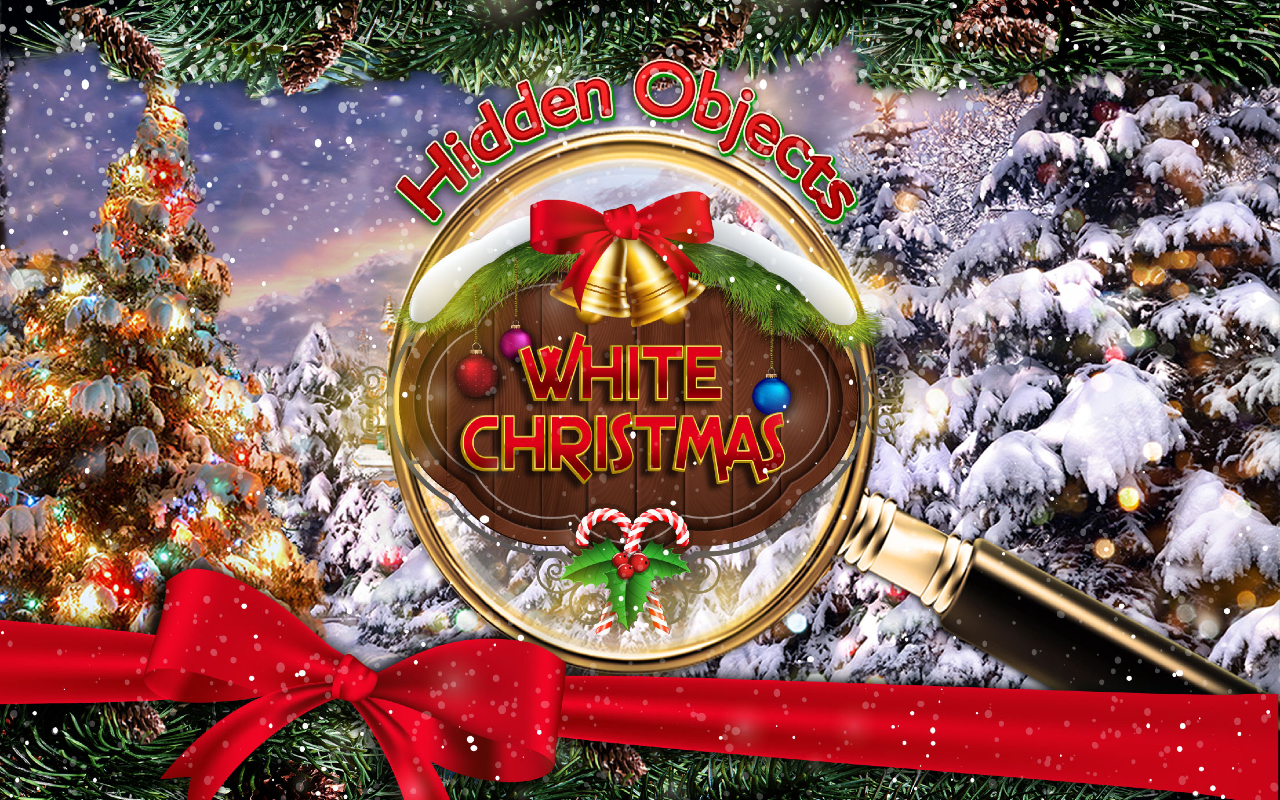 Hidden Objects White Christmas Winter Holiday - Object Time Puzzle Seek