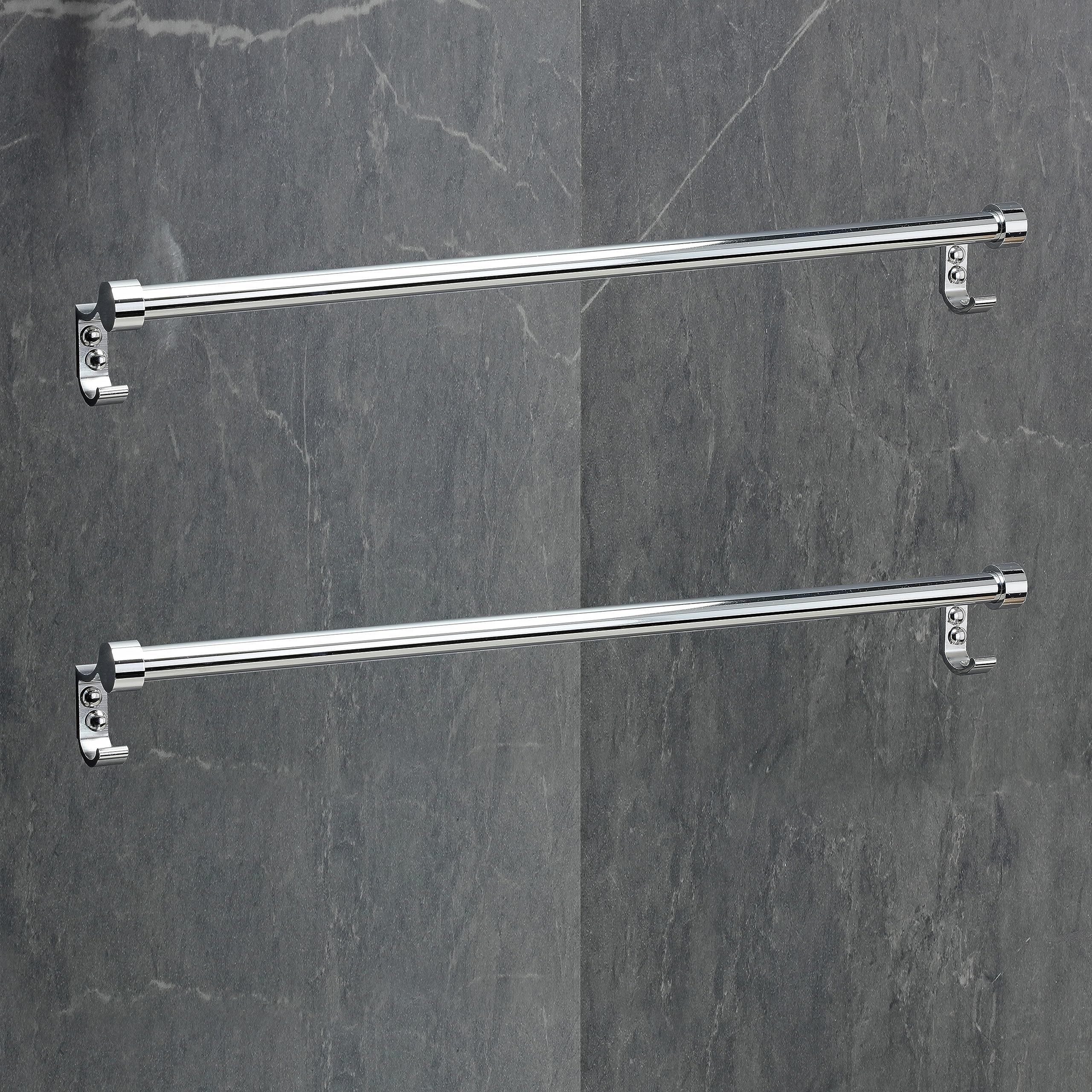 FORTUNE Stainless Steel Bathroom Hook Towel Rod Holder | Wall Mounted Hand Towel Rail for Kitchen and Washroom - (18 Inch) (Pack of 2) (B0CD3XQNBF) Amazon Price History, Amazon Price Tracker