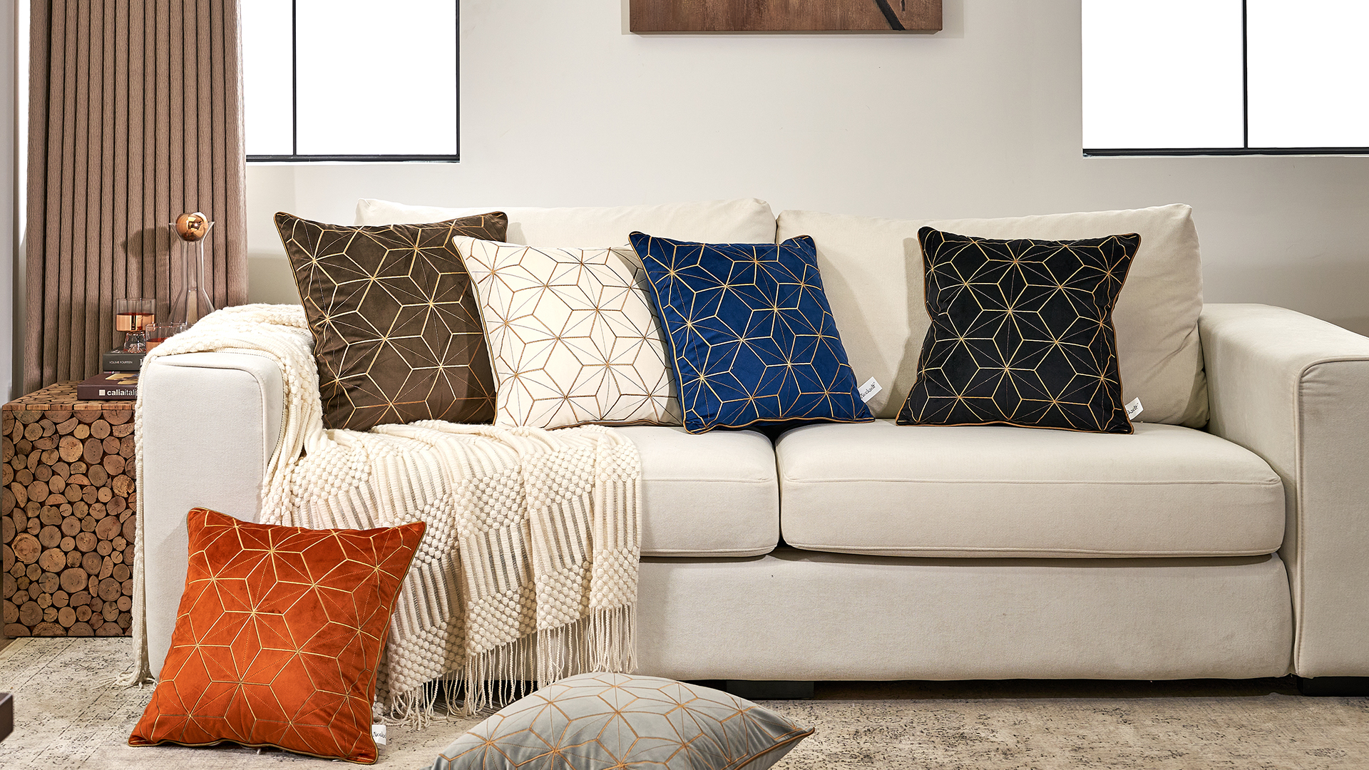 Amazon.com: Aeckself Navy Blue Throw Pillow Cover 18 x 18 Inch