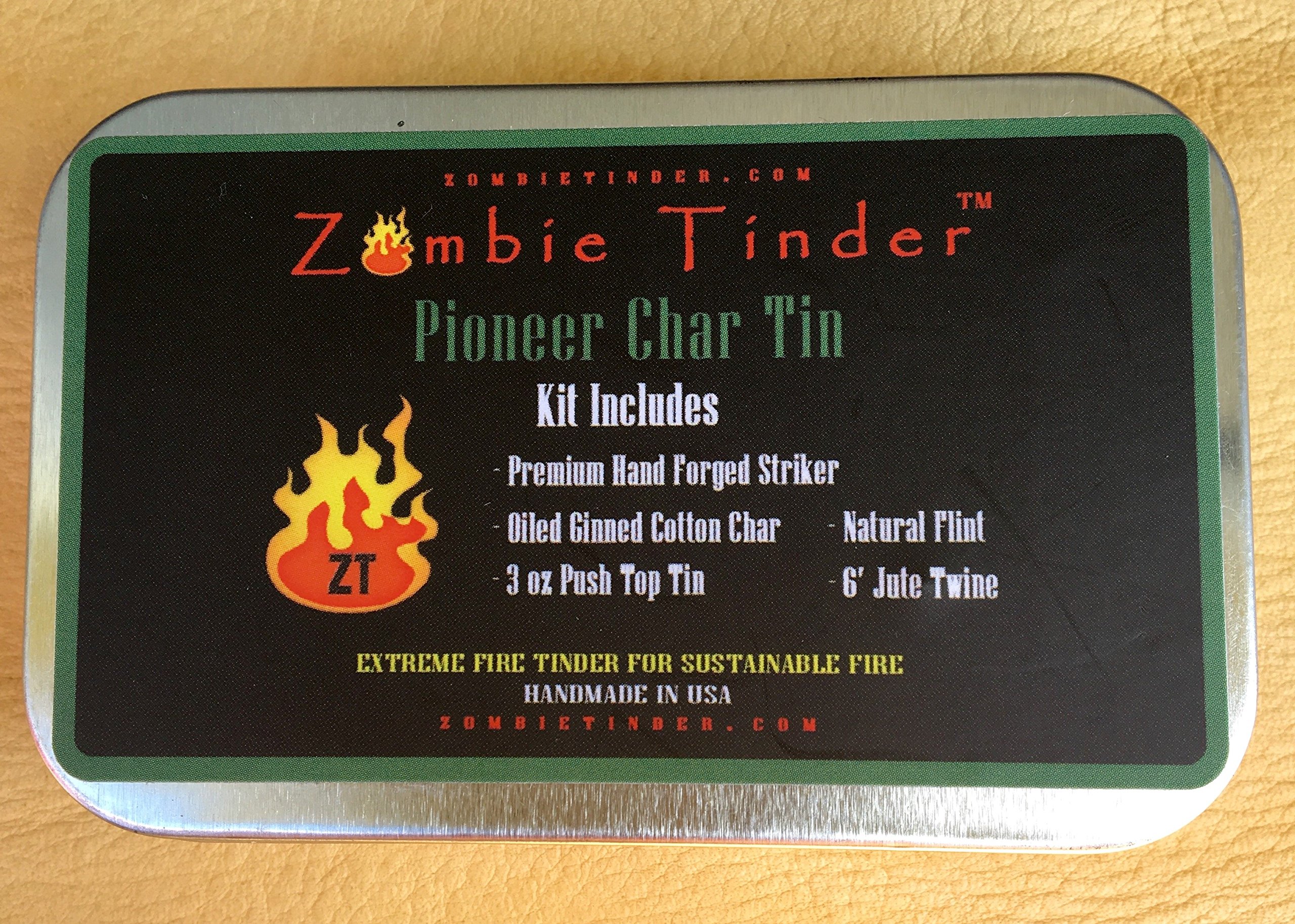 Pioneer Char Tin, Flint & Steel Fire Kit