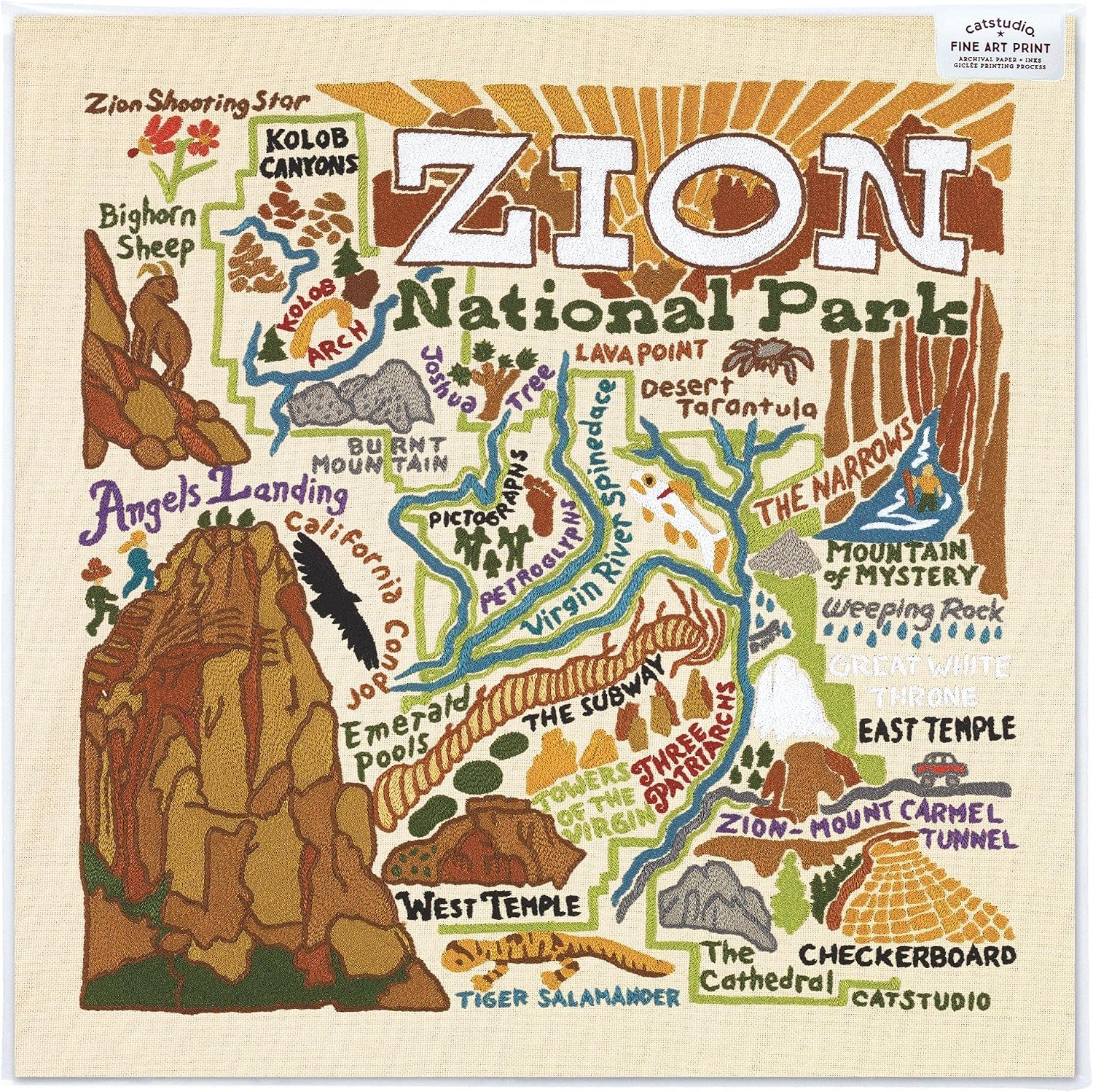 Catstudio Zion Fine Art Print | 10"x10"