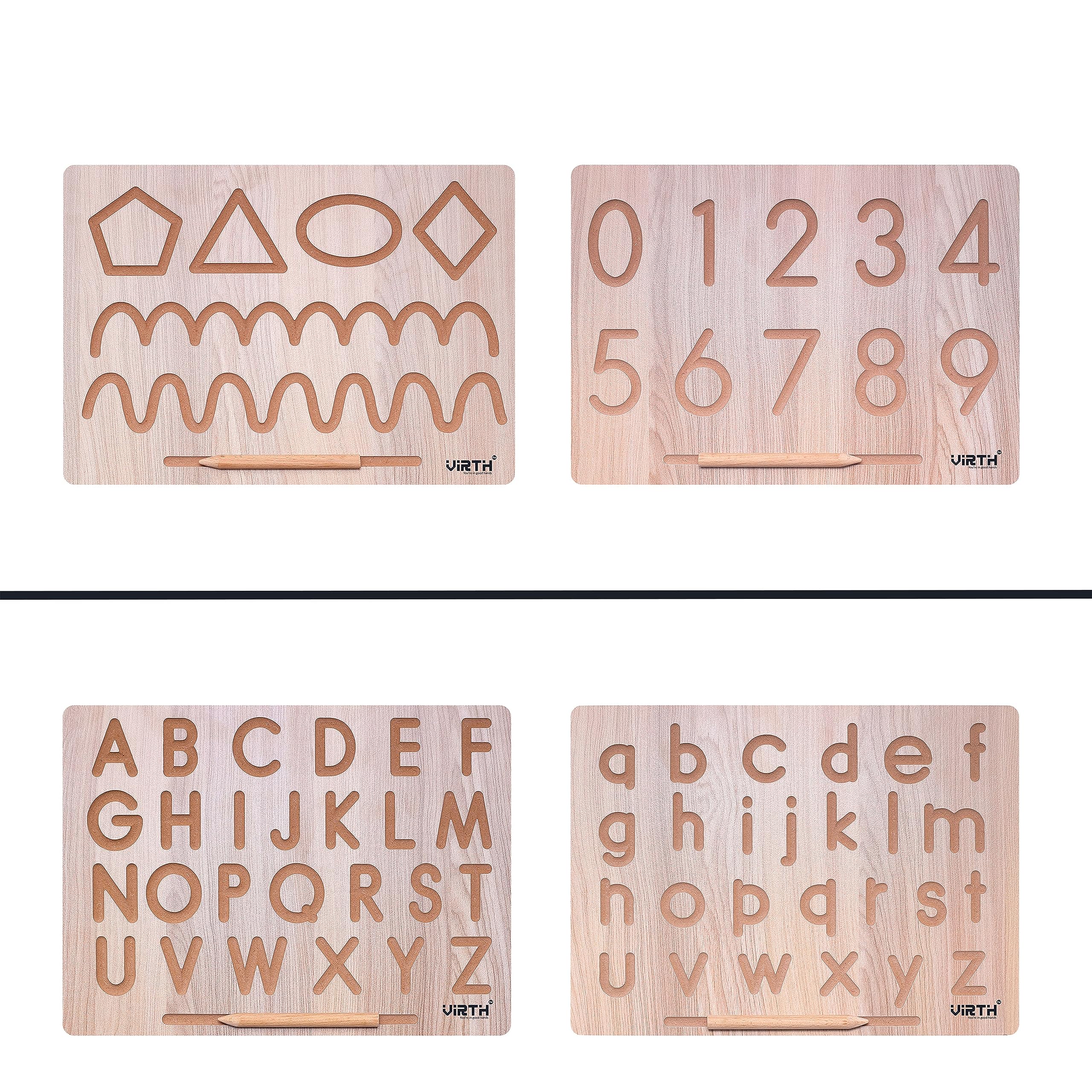 Virth Writing Practice Wooden Educational Slate Learning Board for Baby (2 to 6 Years) (Combo of 2 - Alphabet & Number Board) (B0CCNTX9Y4) Amazon Price History, Amazon Price Tracker