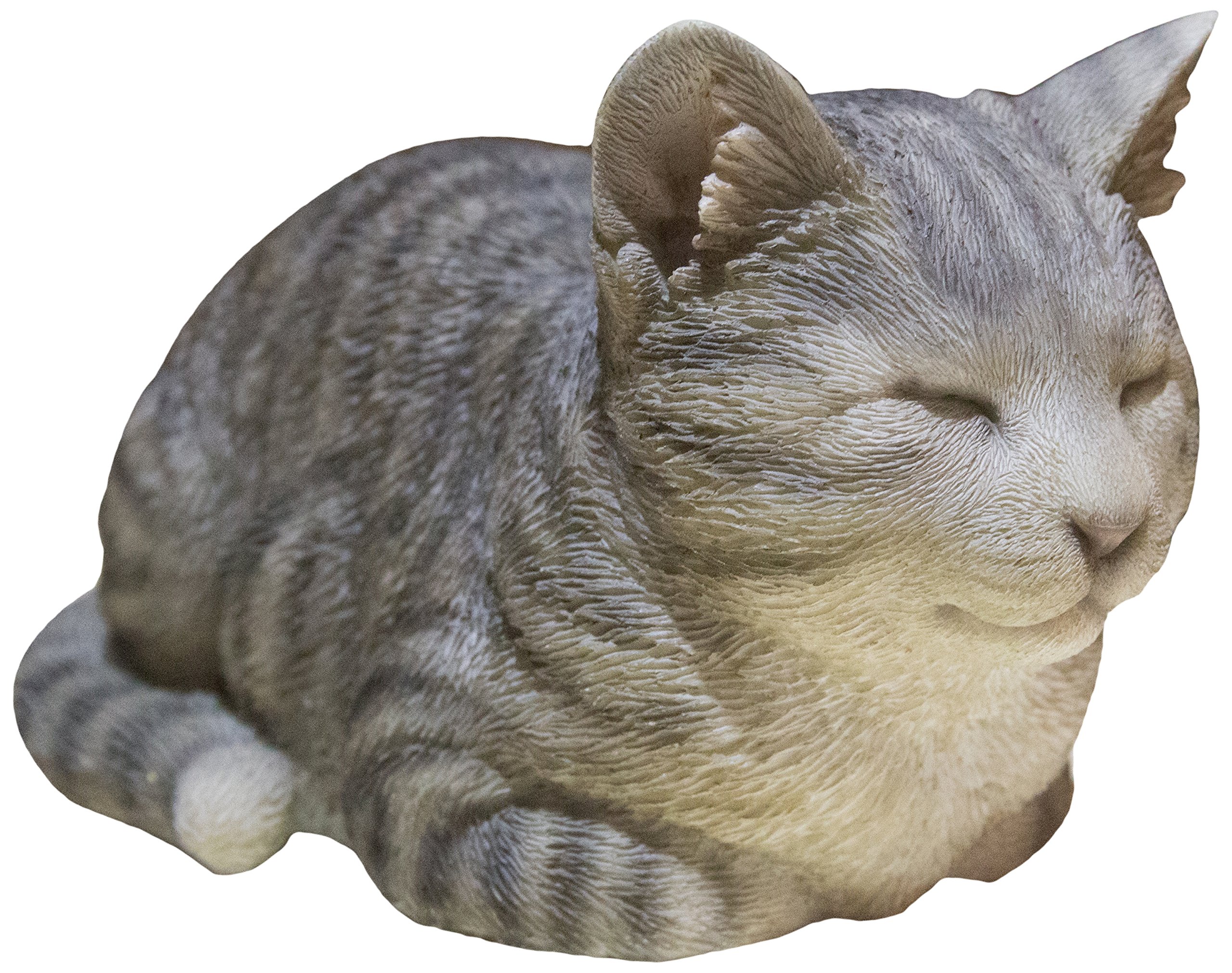 Hi-Line Gift Ltd Cat Sleeping Tabby, Grey