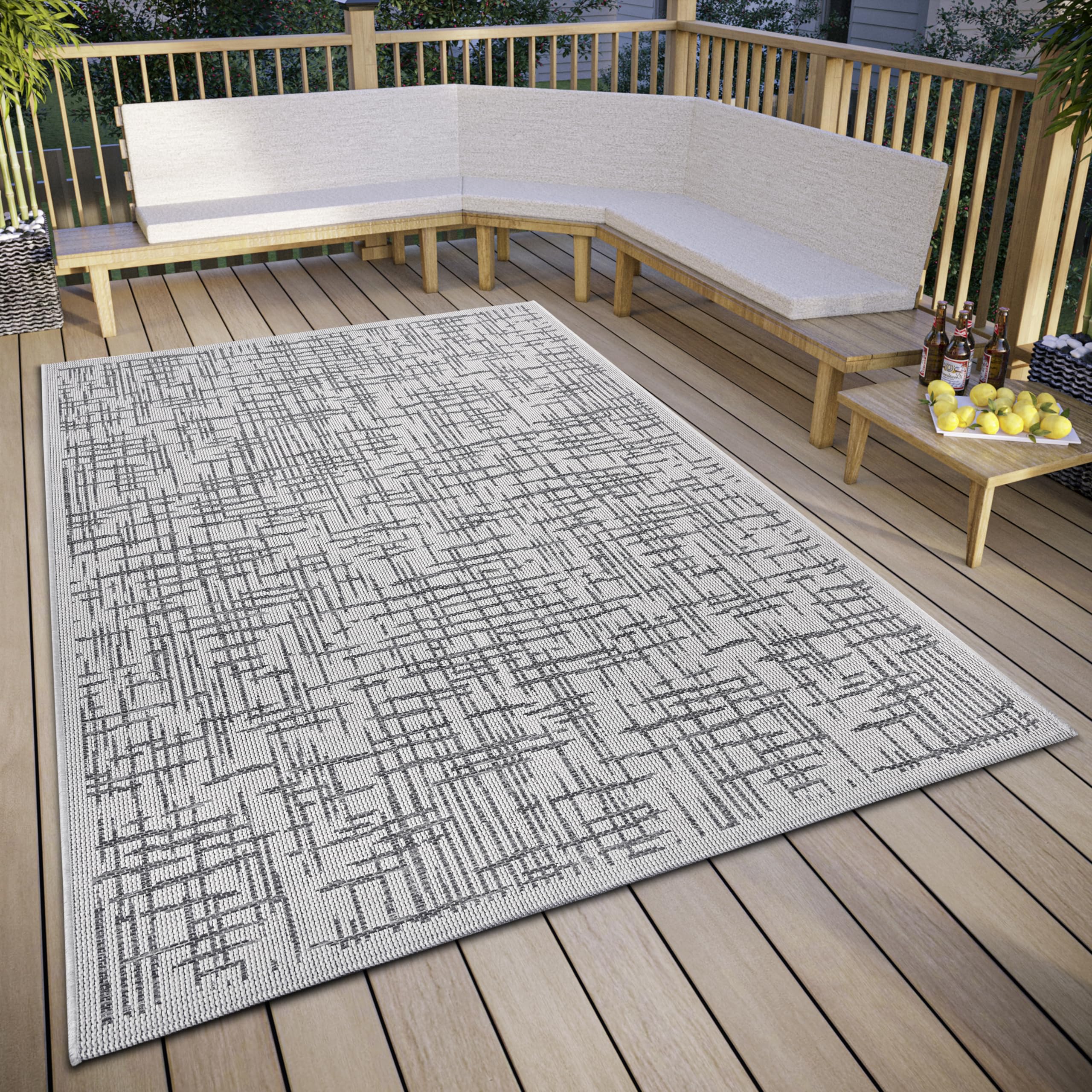 HANSE Home Telu Indoor & Outdoor Rug Weatherproof, Modern Pattern