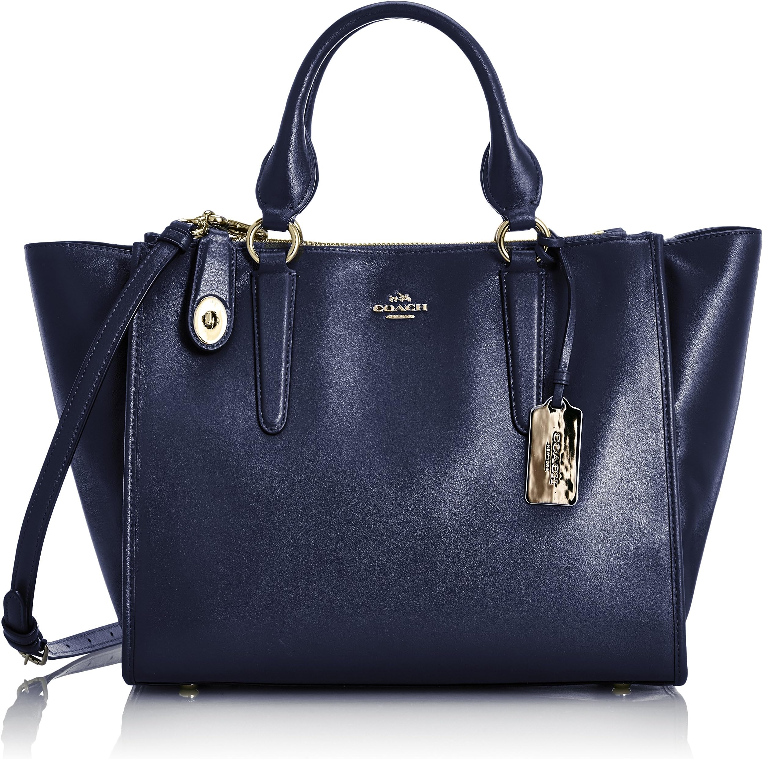 Coach 33545 Navy Smooth Leather Large Crosby Carryall