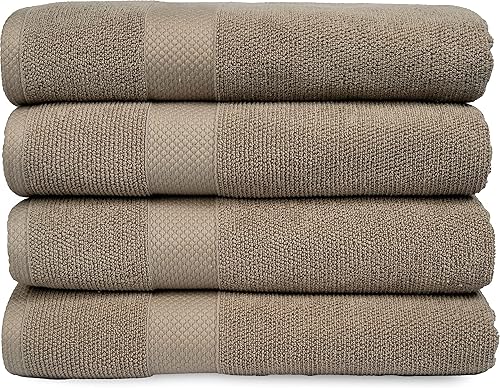 Miniatura 10 de Juego de toallas de baño de alta calidad, 100 % algodón, de 35 x 70 pulgadas, ultra absorbentes, de secado rápido, suaves, para baño, toallas de