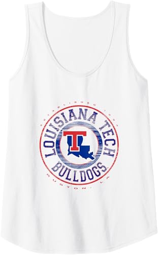 Miniatura 8 de Louisiana Tech Bulldogs Showtime - Camiseta sin mangas con licencia oficial, Negro - Negro,Blanco,Jaspeado Oscuro,Gris Jaspeado