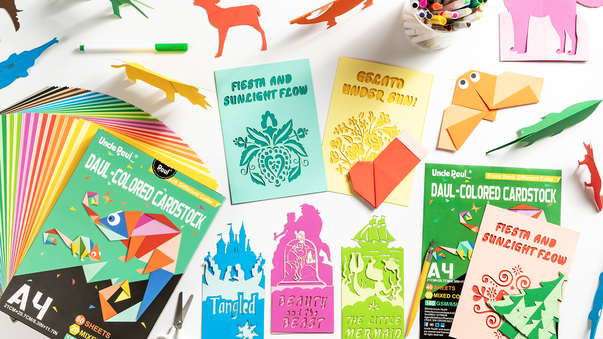 Feuilles Cartonnées De Couleurs - Papeterie & Fournitures Scolaires