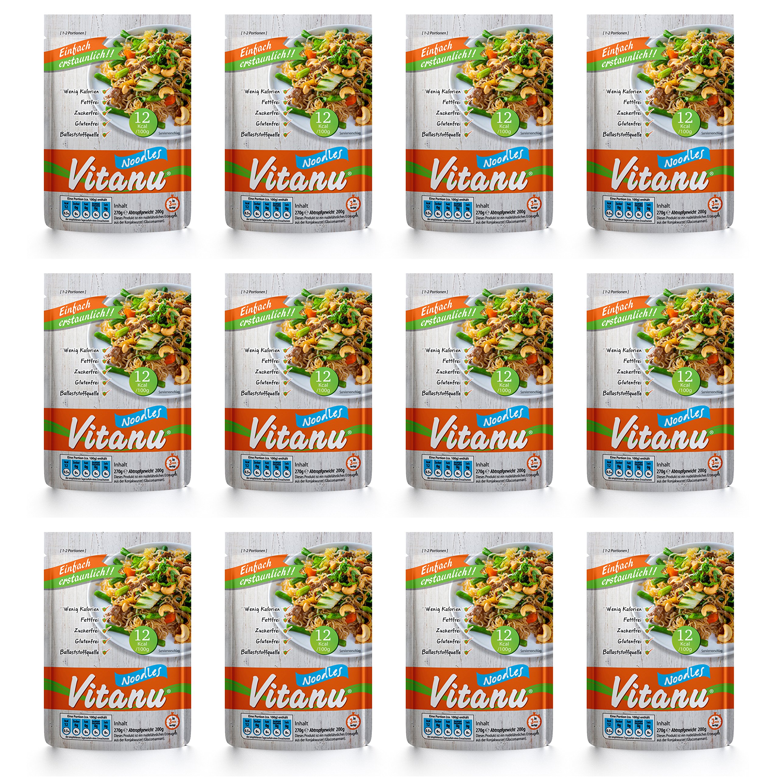 NEU Organic Vitanu - Shirataki Nudeln Noodles - 12 x 200g