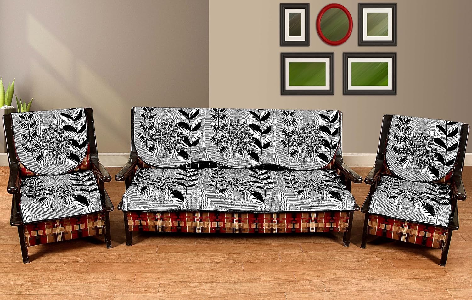 Wow Latest Floral Design Cotton 5 Seater Sofa Cover Amazon.in Home