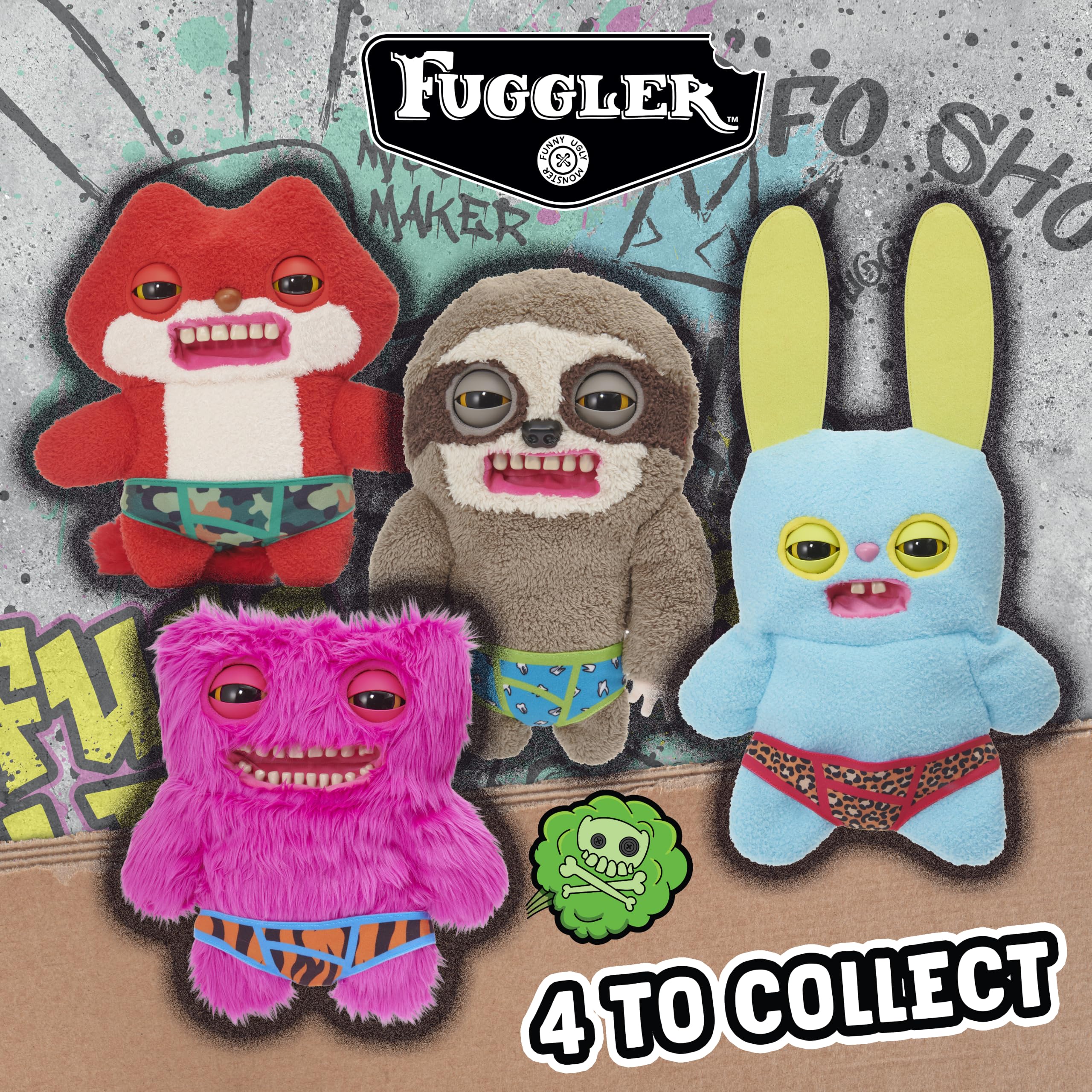 Wow! Stuff Fugglers Sickening Sloth Deluxe Puppetronic | Muñeca de Peluche interactiva con Voz y Sonidos | Ojos y Boca Abiertos | Ruidos de Pedos y eructos | Diálogo de 2 vías | A Partir de 8 años