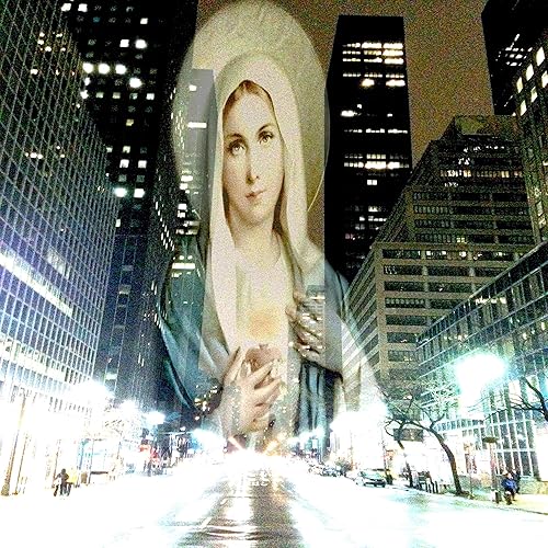 Spiritual Christian Home Decor Original Mixed Media Wall Art Red Gold