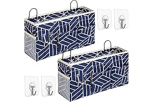 jiheorganizer: 2Pcs Large Wall Hanging Storage Bag, Door Closet Linen Fabric Pockets Organizer, Waterproof