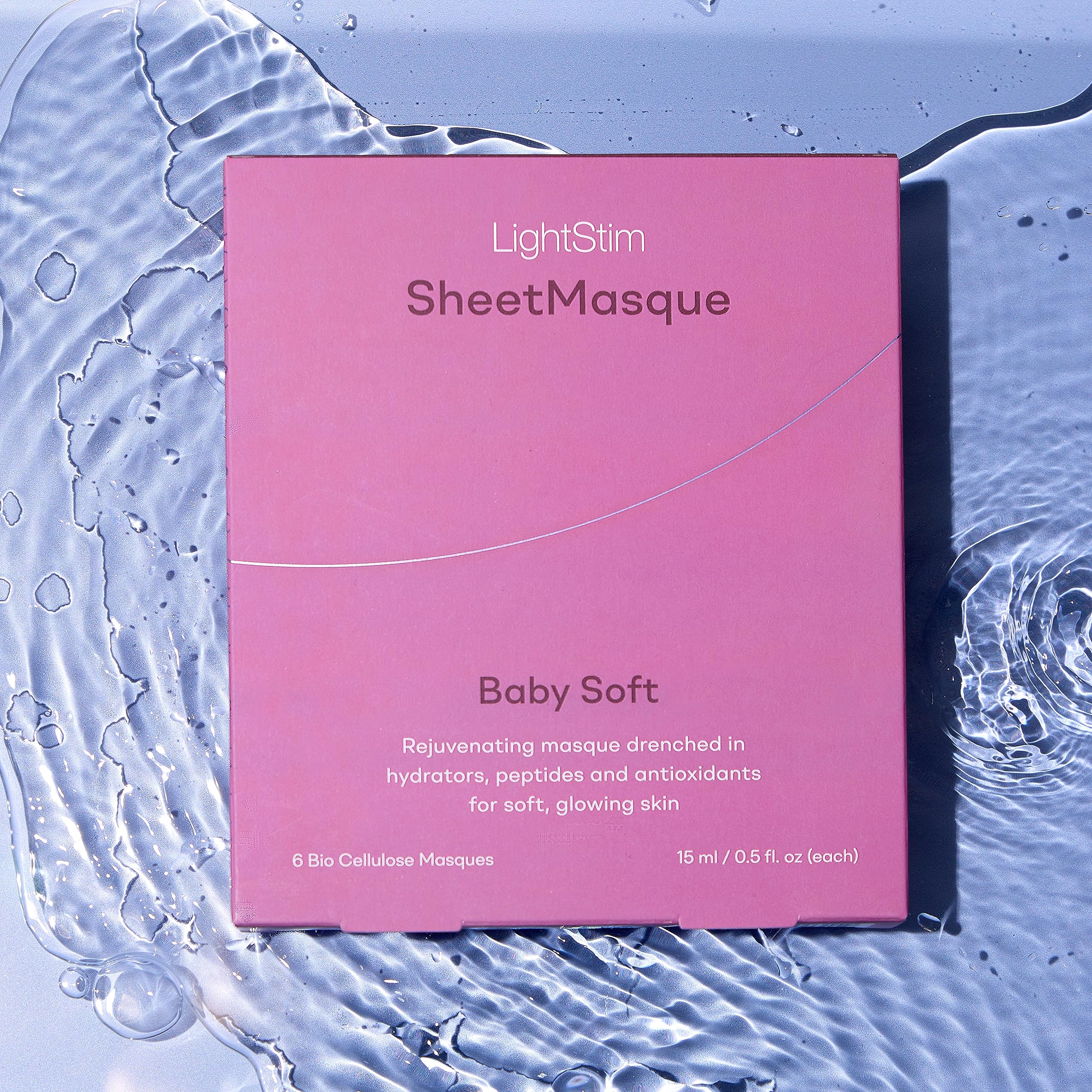 LightStim SheetMasque Rejuvenating, Breathable, Bio Cellulose Mask Drenched in Hydrators, Peptides, and Antioxidants to Soften Lines and Reduce Redness for Glowing, Healthy-Looking Skin
